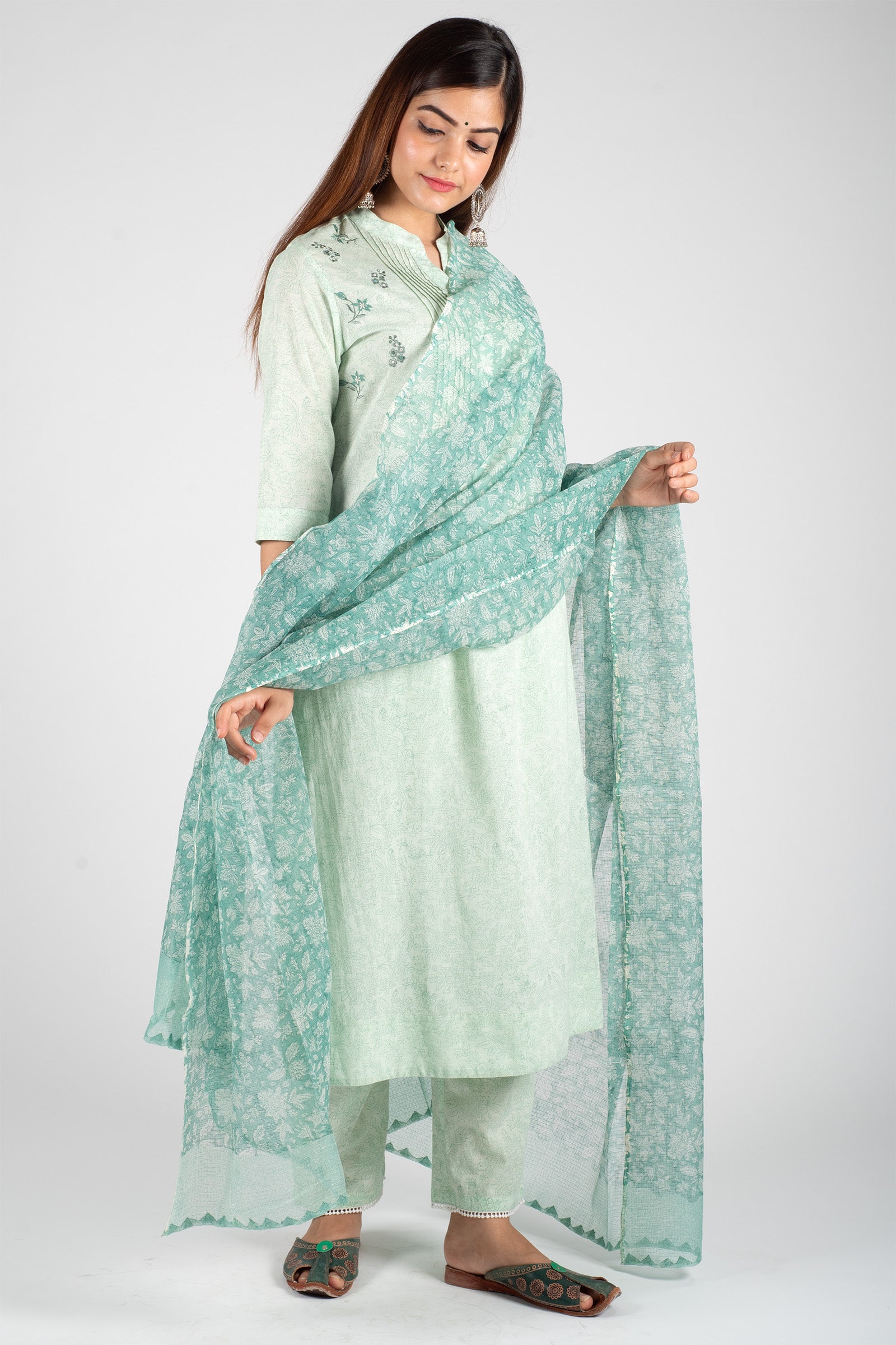 Minti Green Kurta