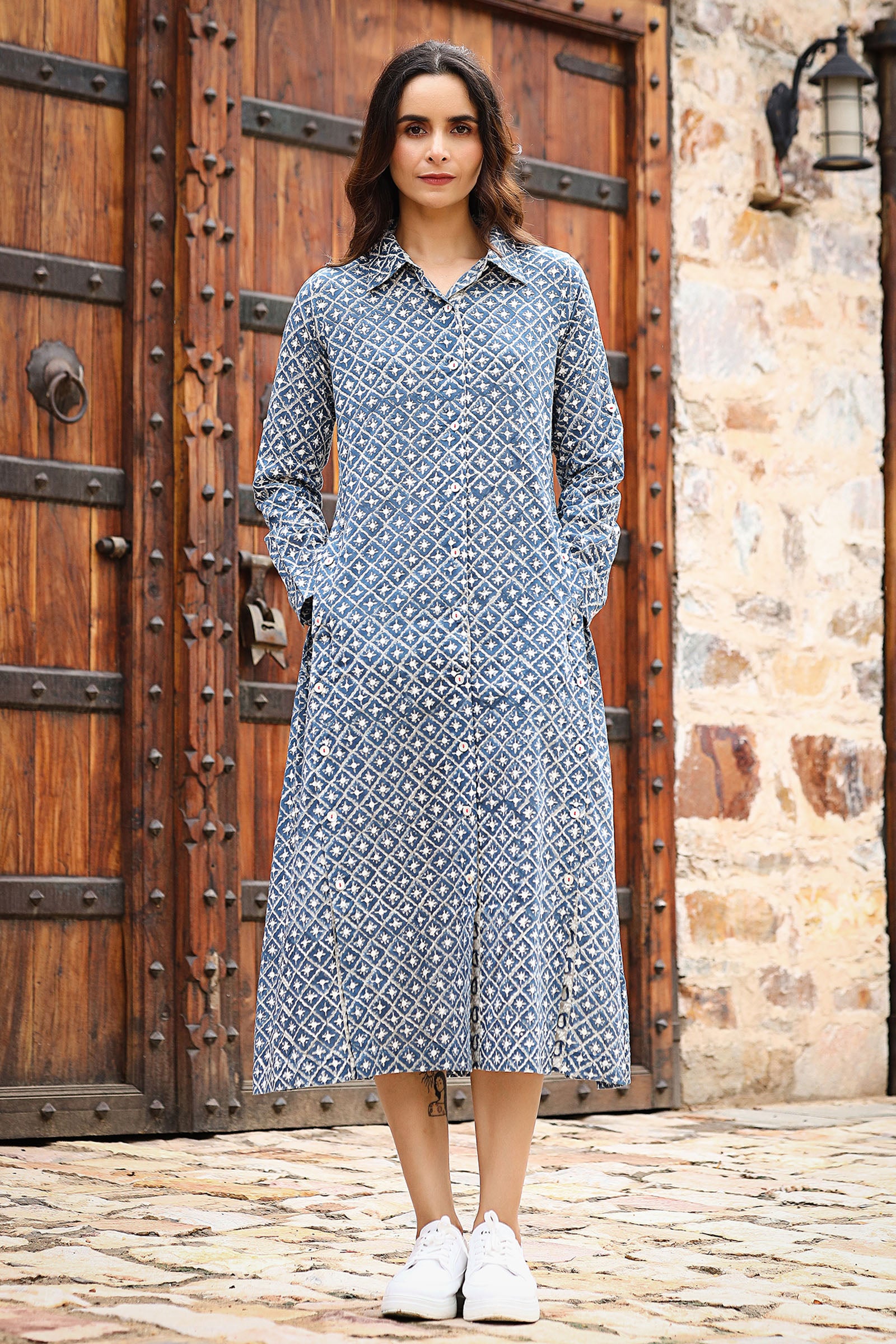 Blue Vibes Jaal Tunic