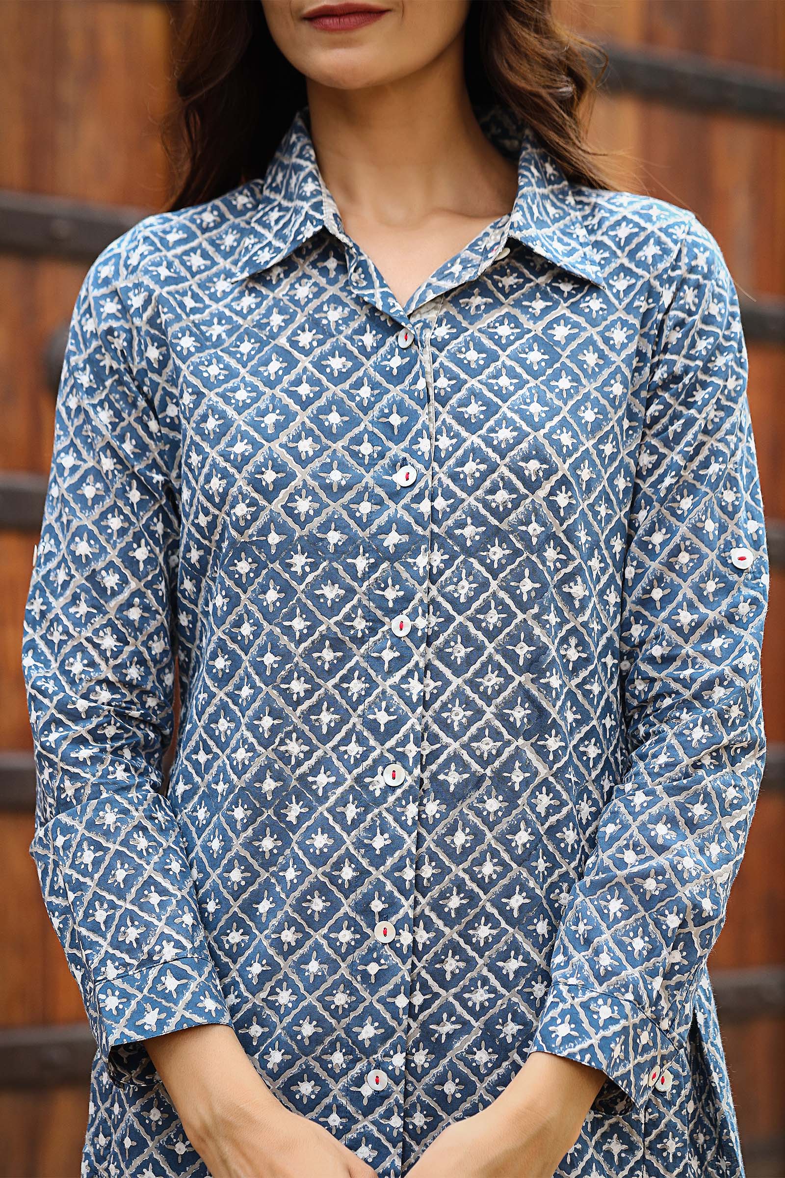 Blue Vibes Jaal Tunic