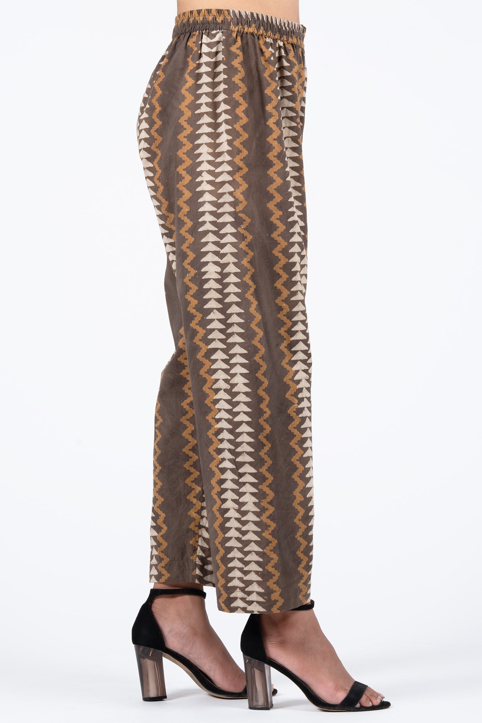 Zig- Zag Mustard Pants - Dhãran