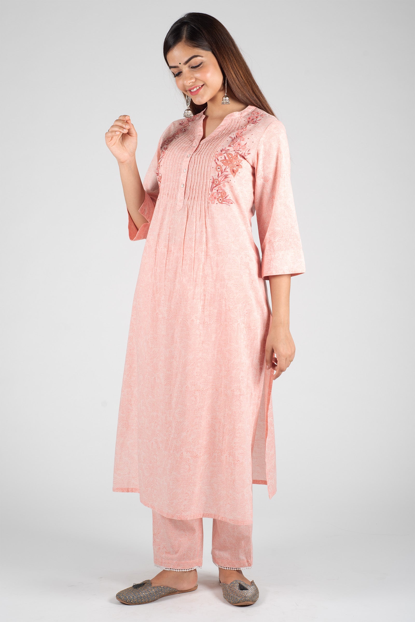Blush Peach Kurta
