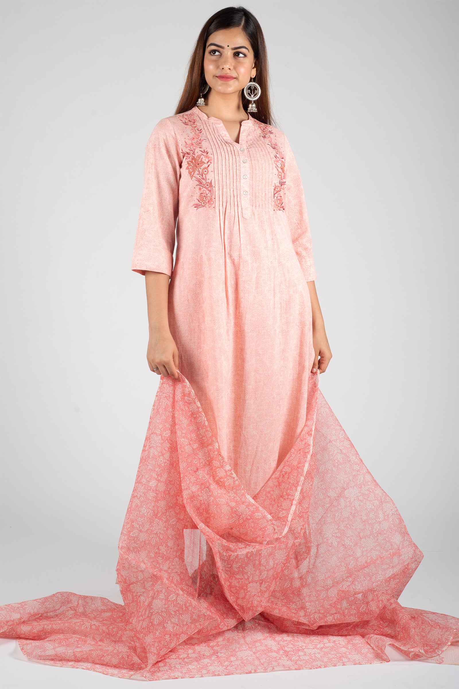 Blush Peach Kurta - Dhãran