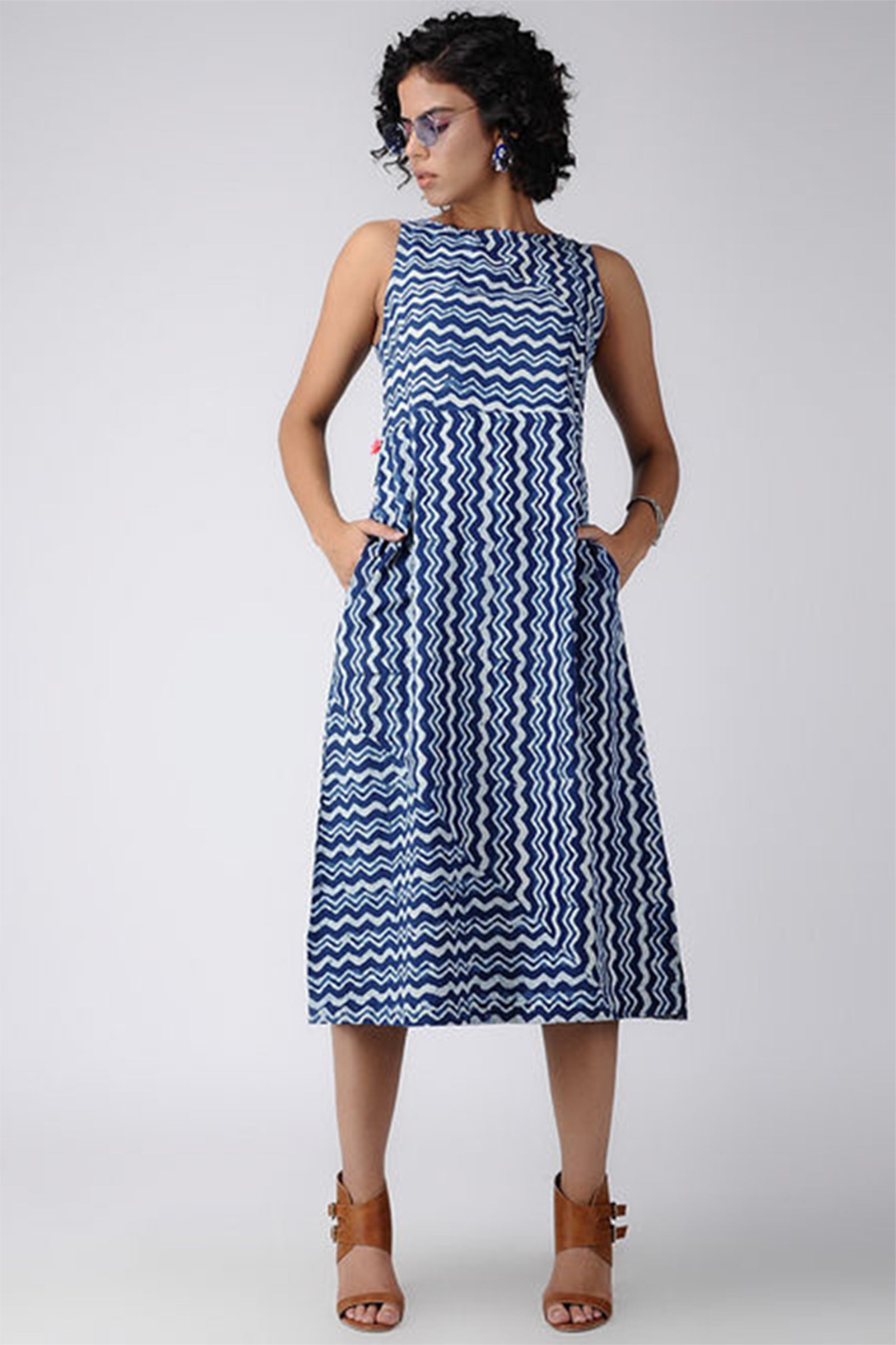 Zig-Zag Print Dress