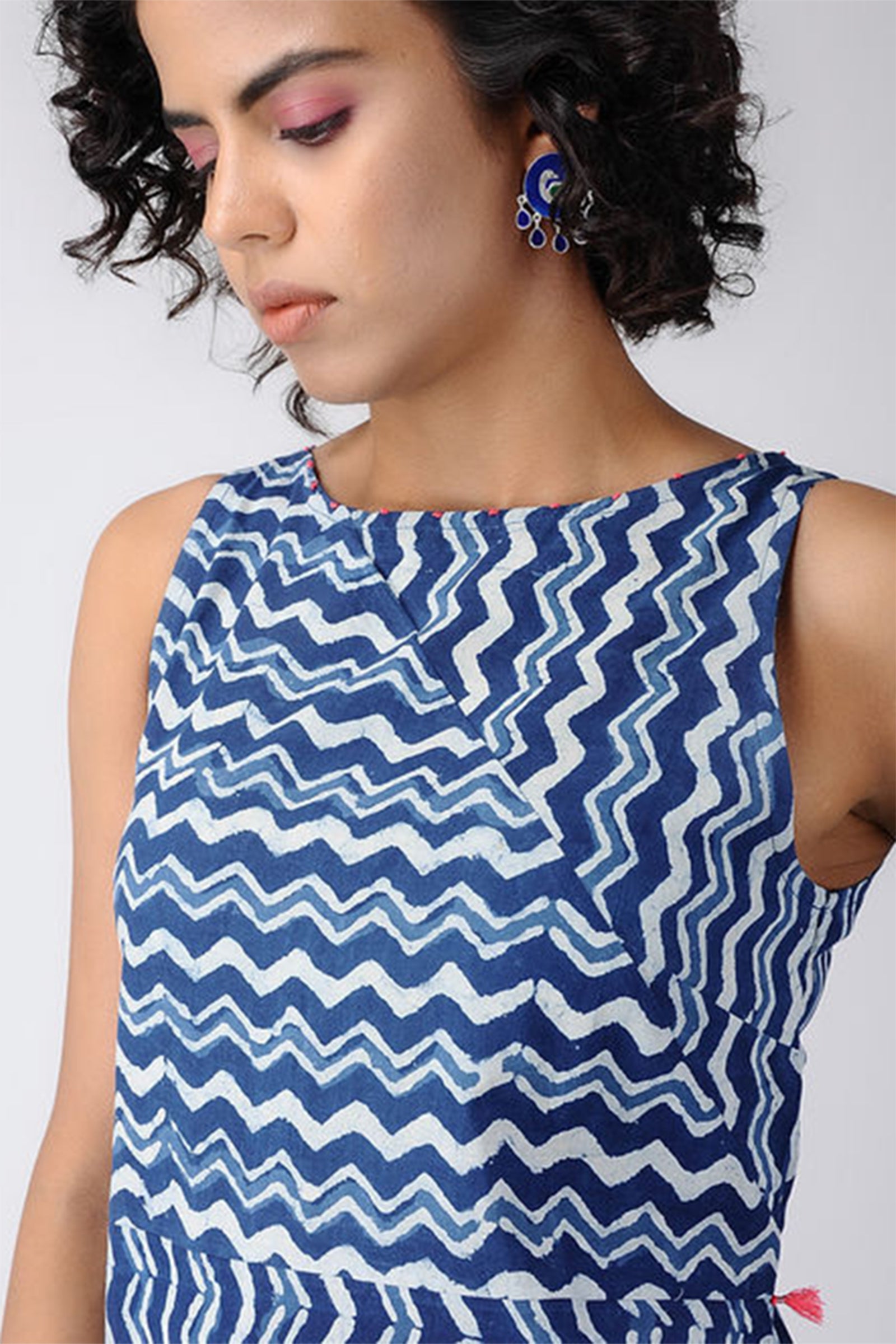 Zig-Zag Print Dress