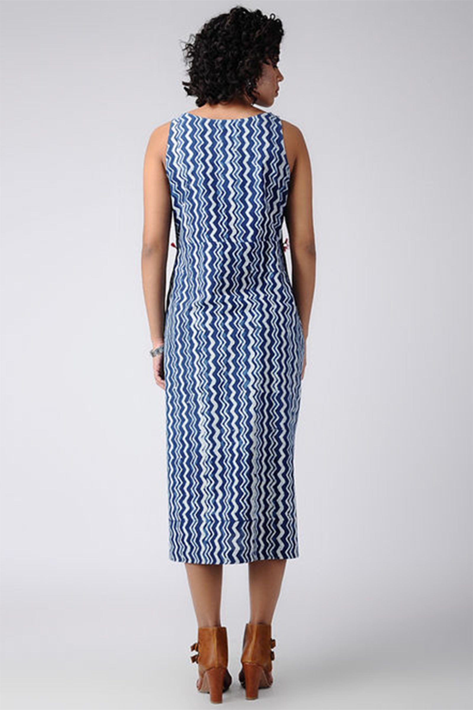 Zig-Zag Print Dress