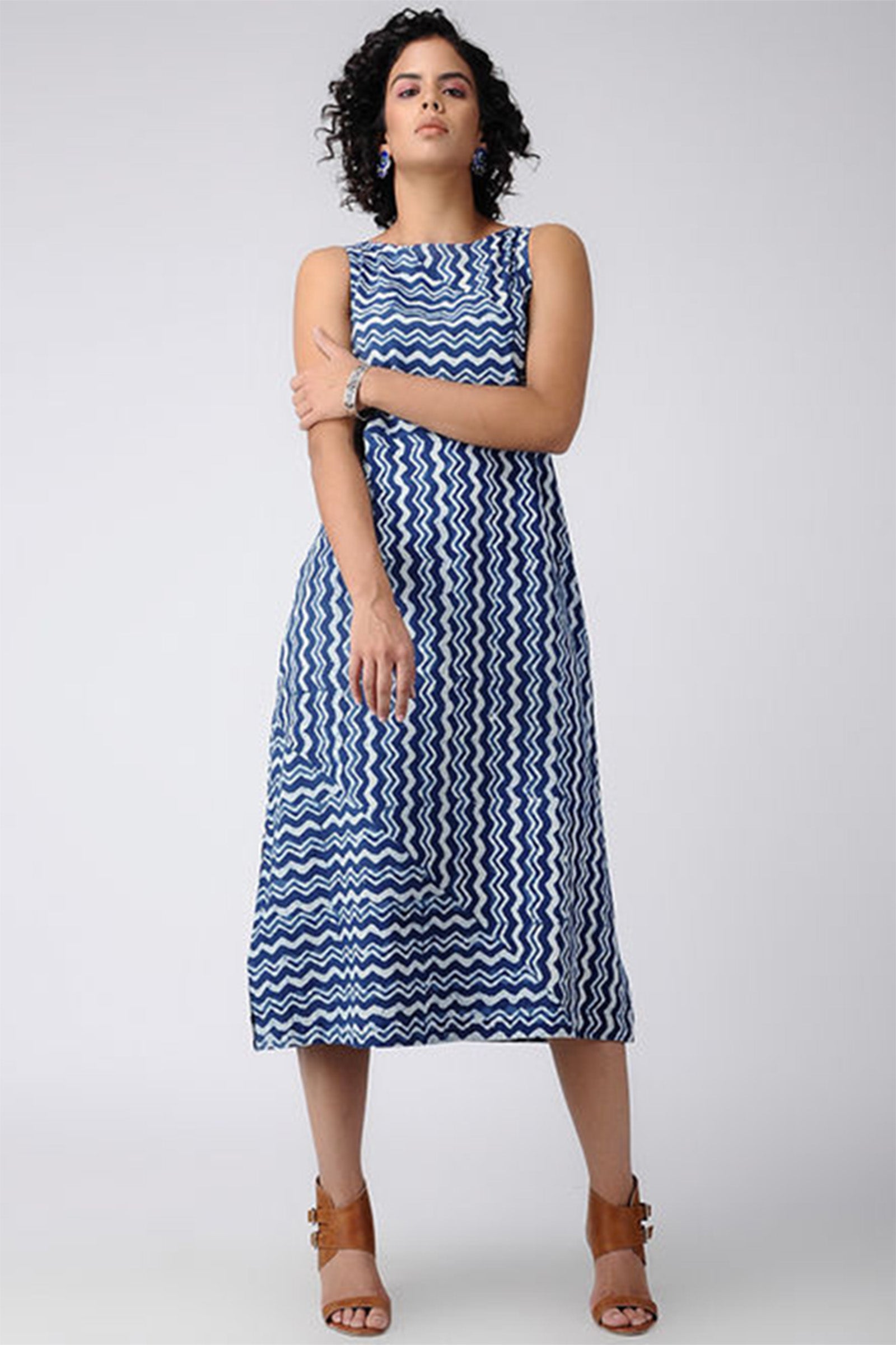 Zig-Zag Print Dress