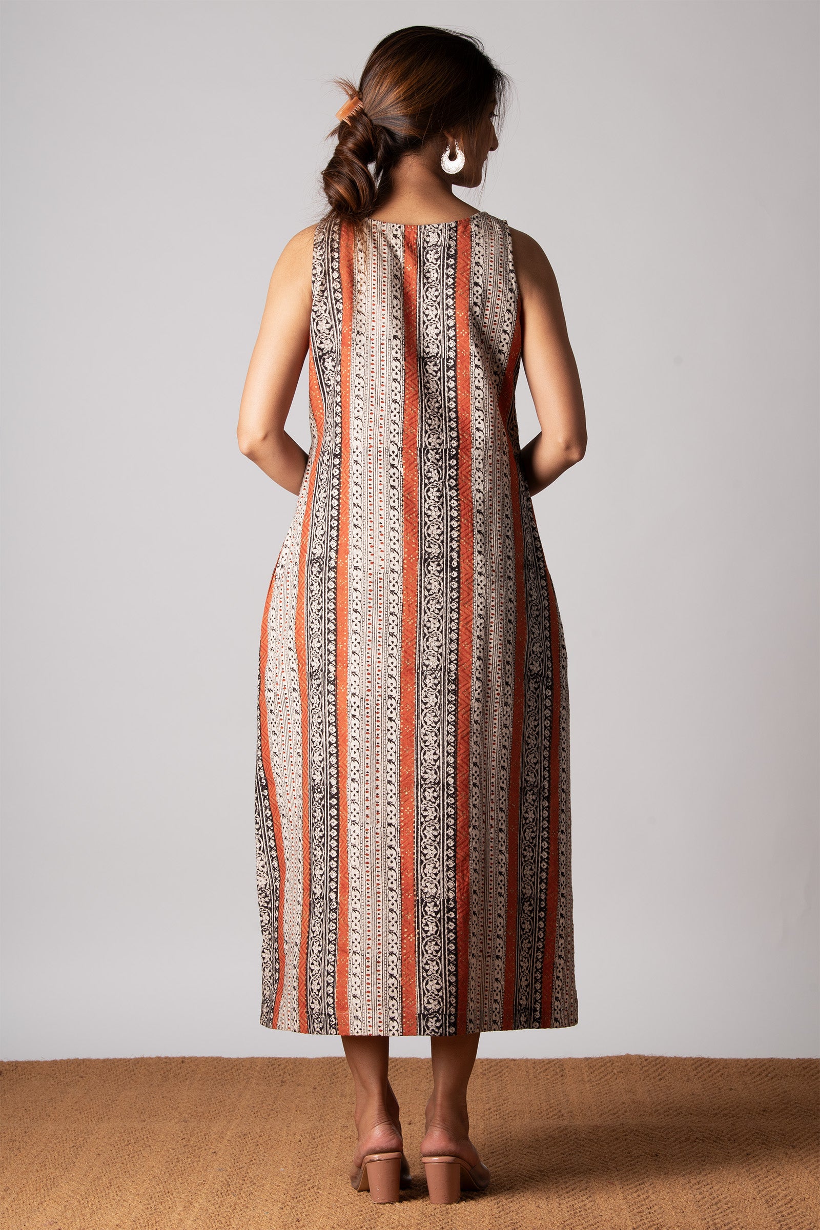 Bagru Border Dress - Dhãran