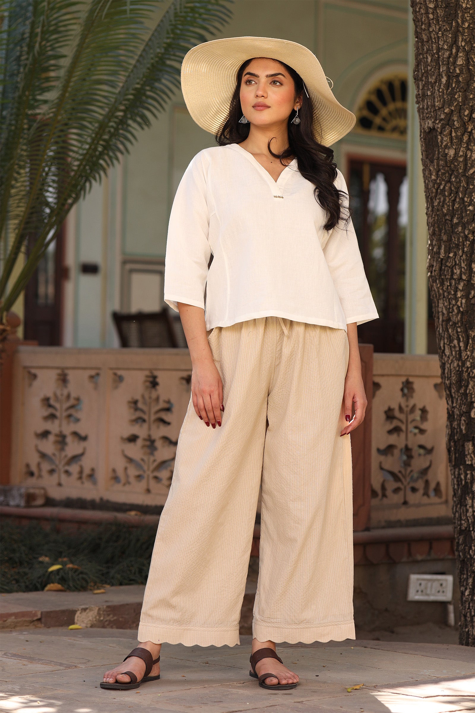 Cotton Linen Crop Top