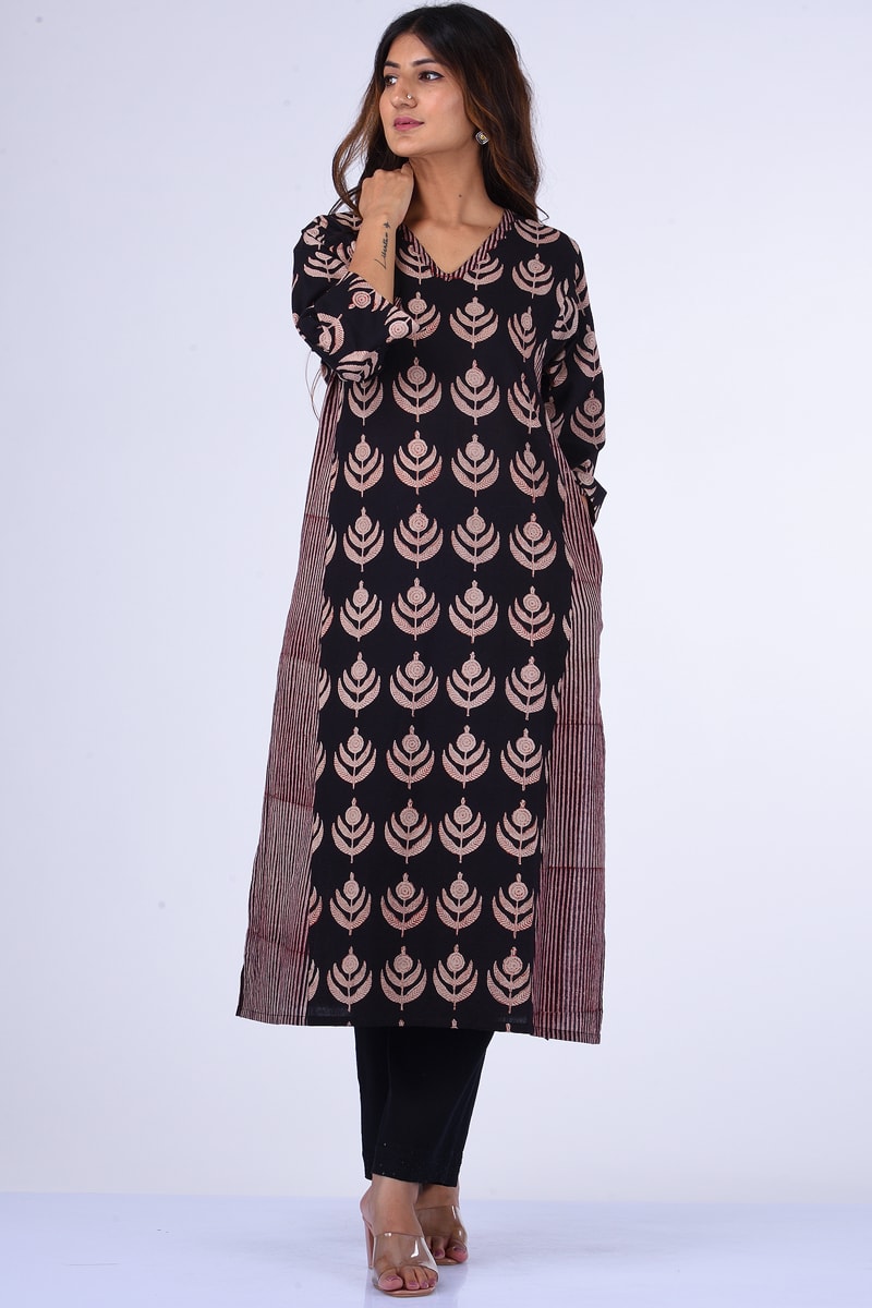 Black Kali Kurta - Dhãran