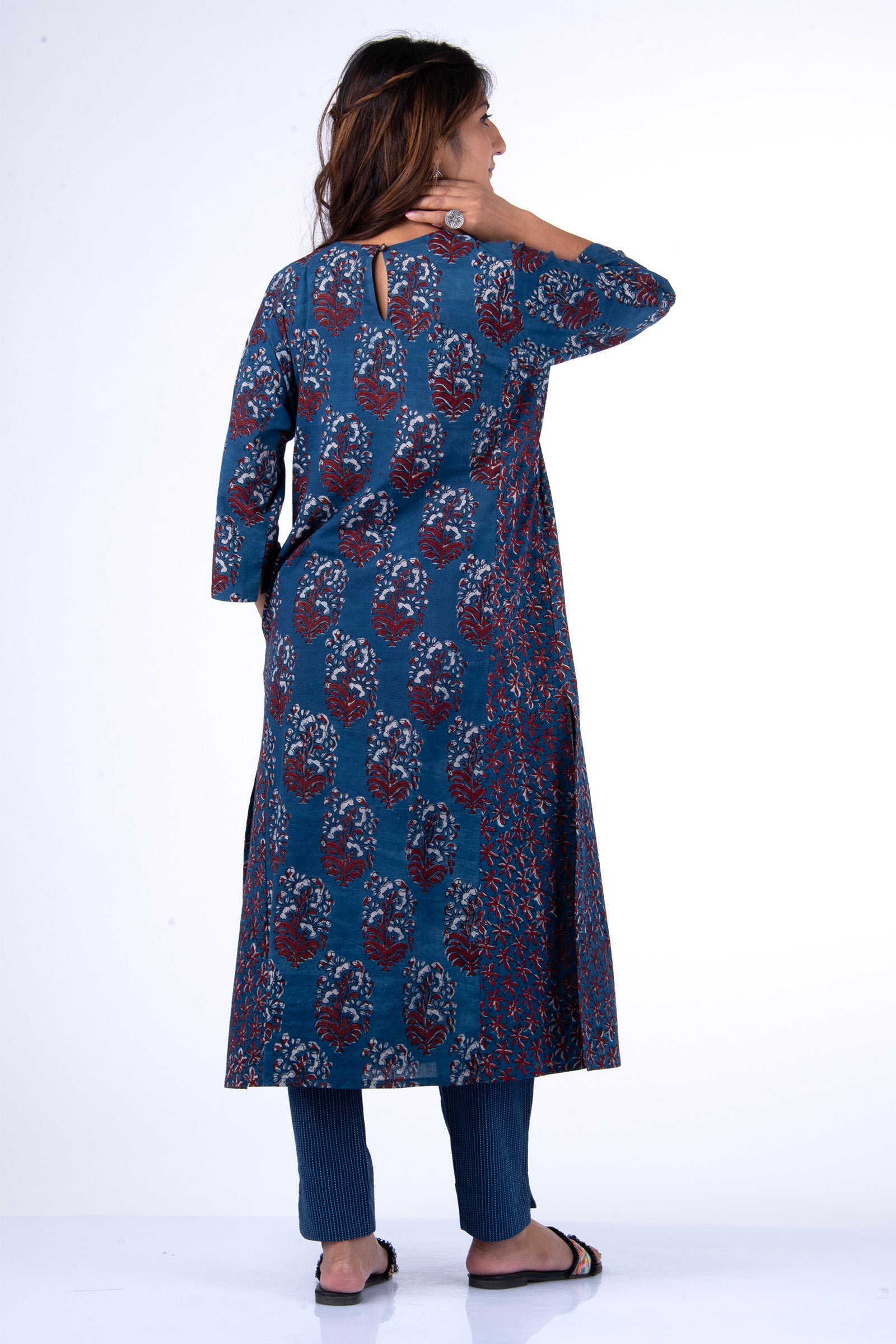 Kali Blue Kurta - Dhãran