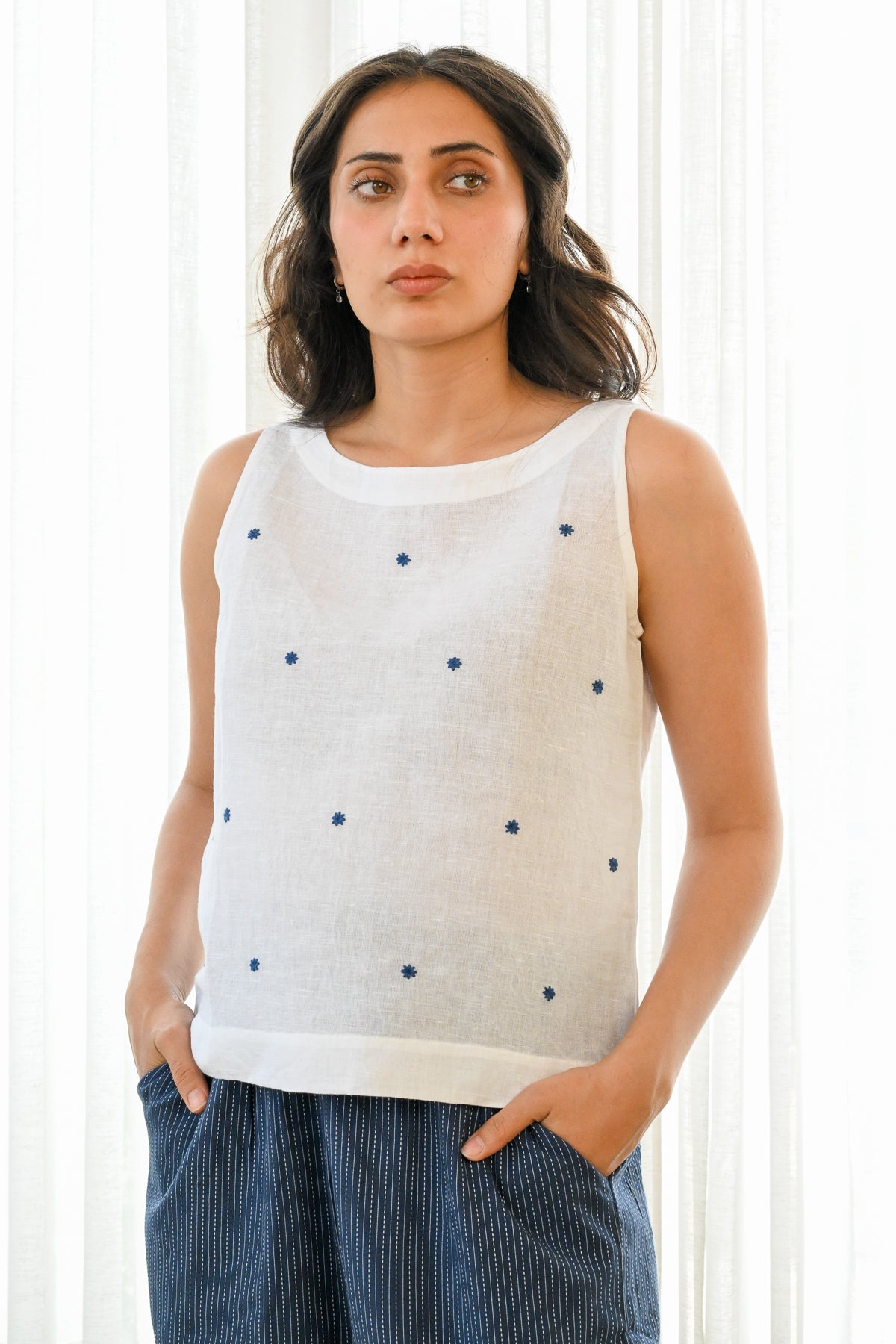 Flower White Top - Dhãran