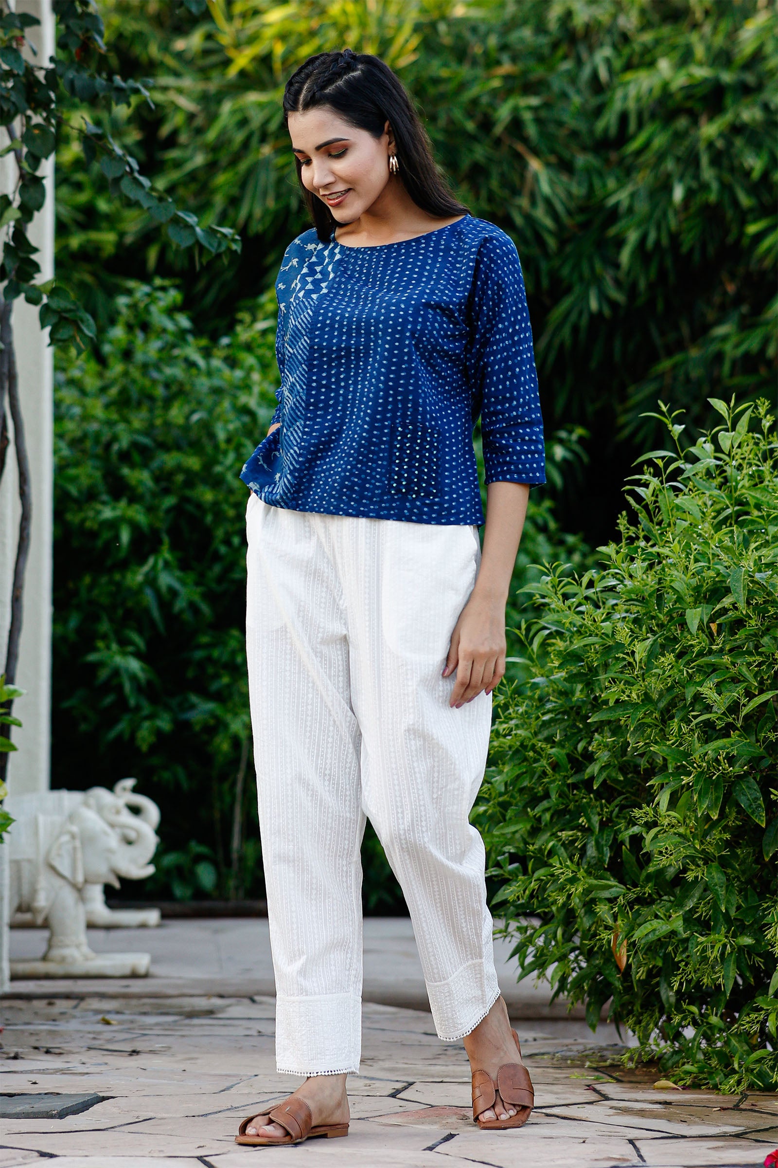 Neel Patch Work Top - Dhãran