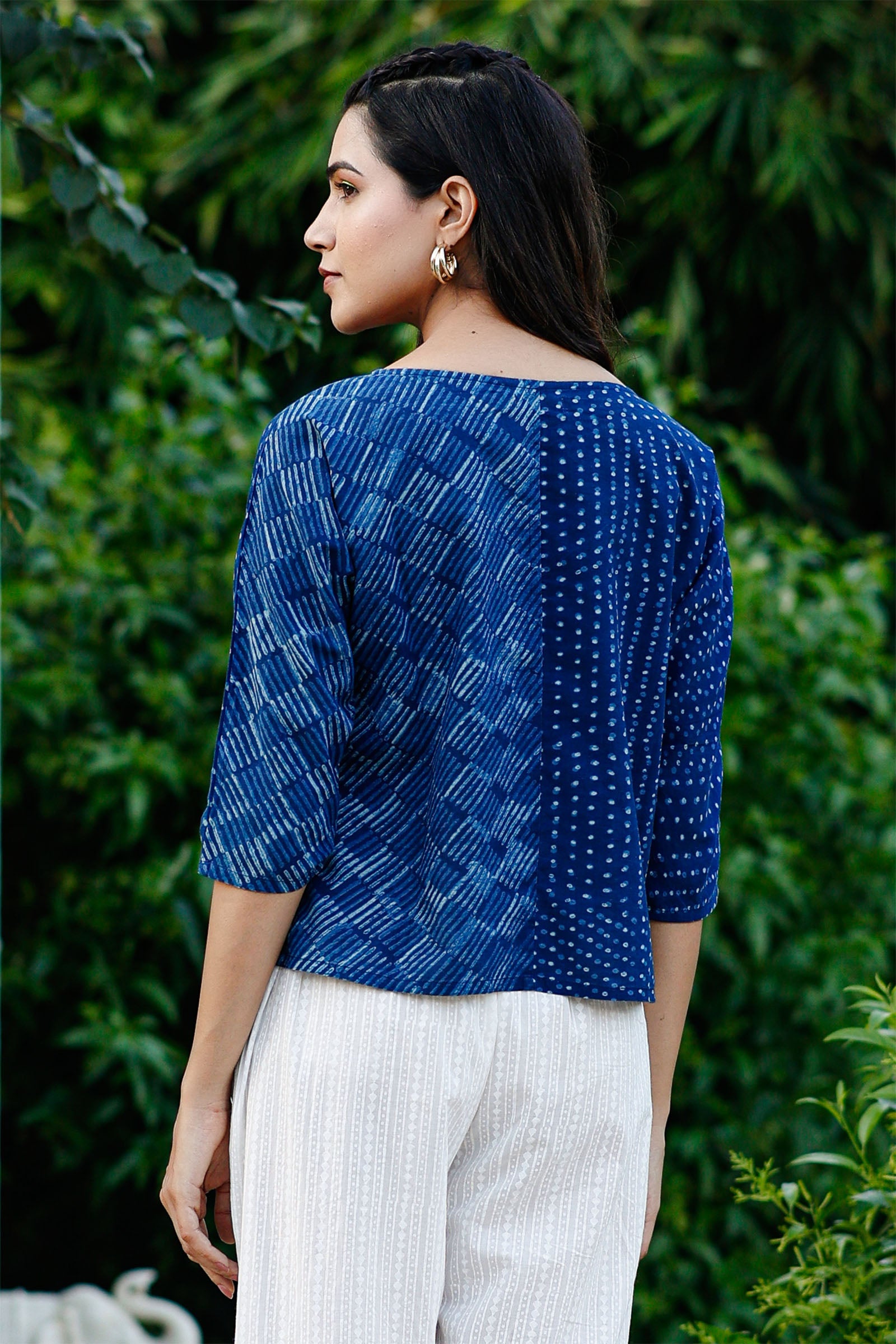 Neel Patch Work Top - Dhãran