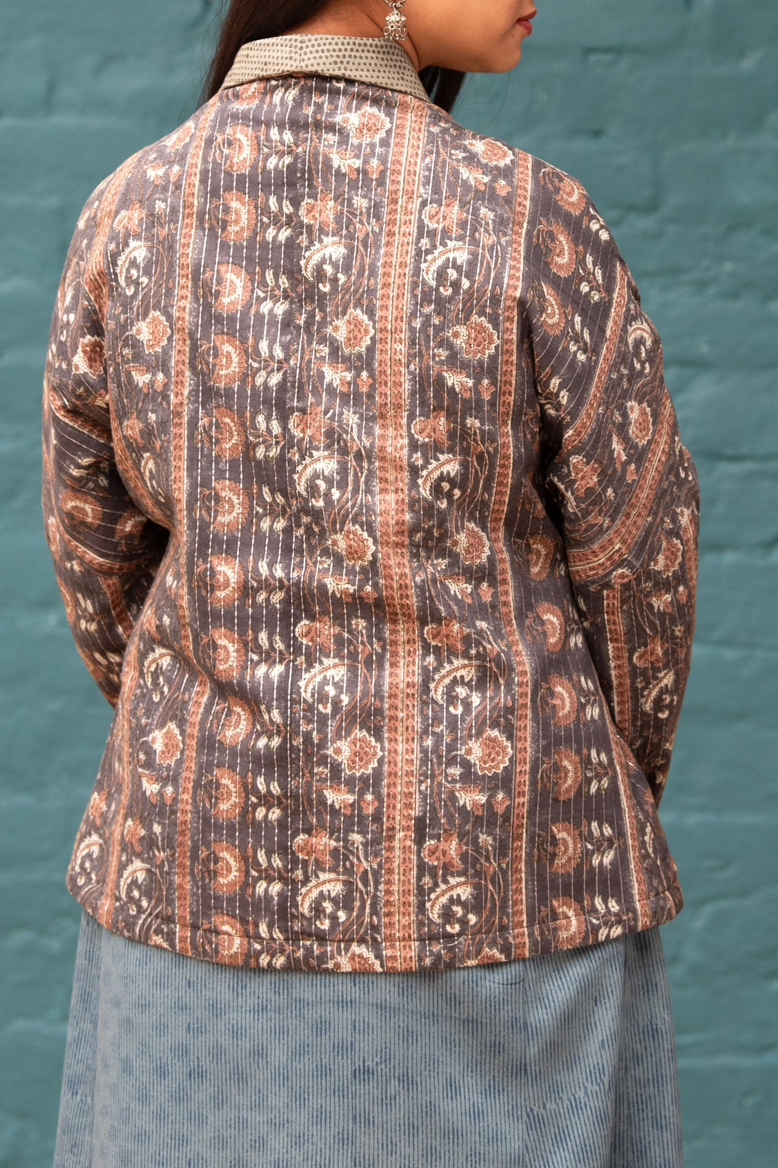 Overlap Quilted Olive Jacket