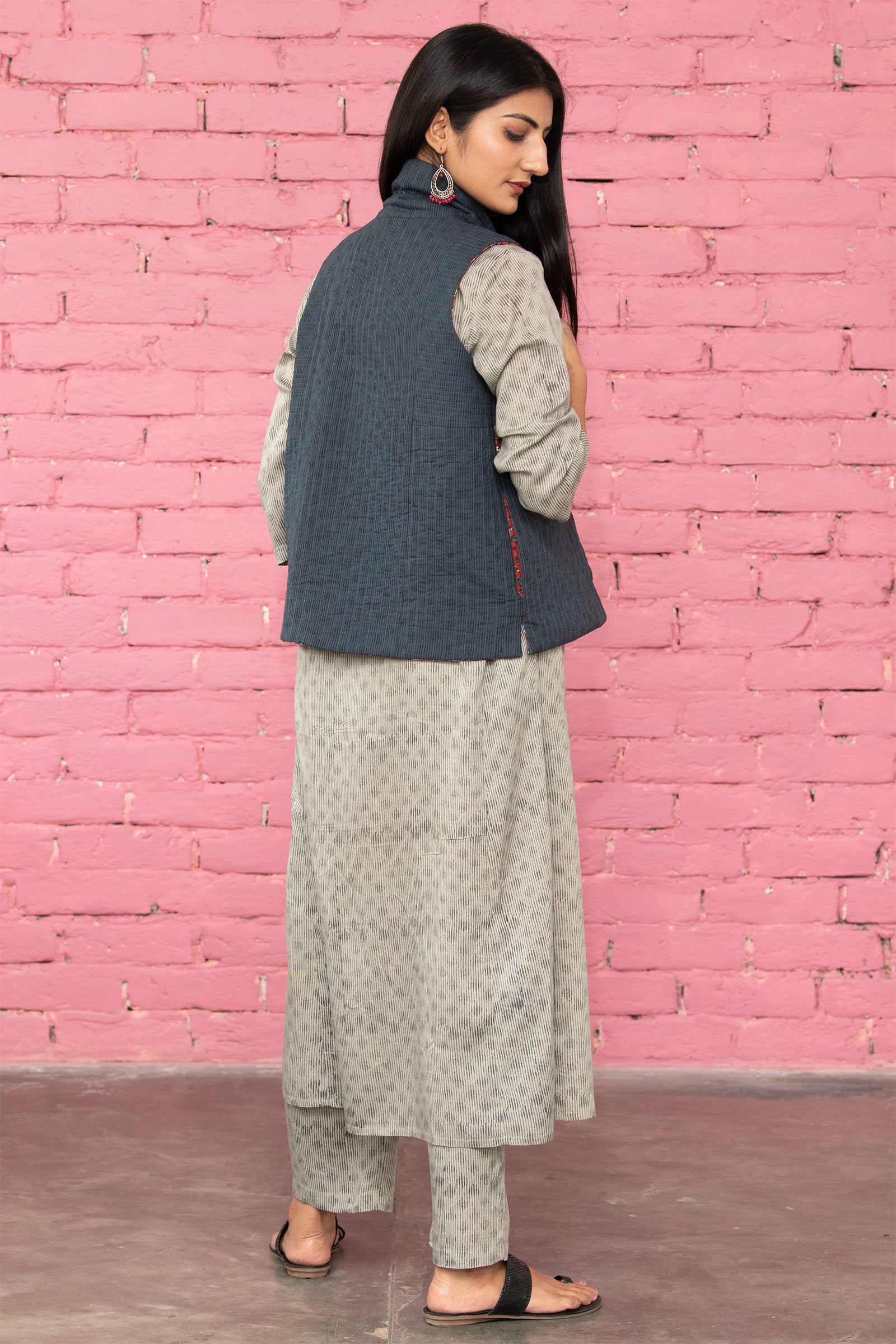 SL Side Yoke Quilted Maroon Jacket
