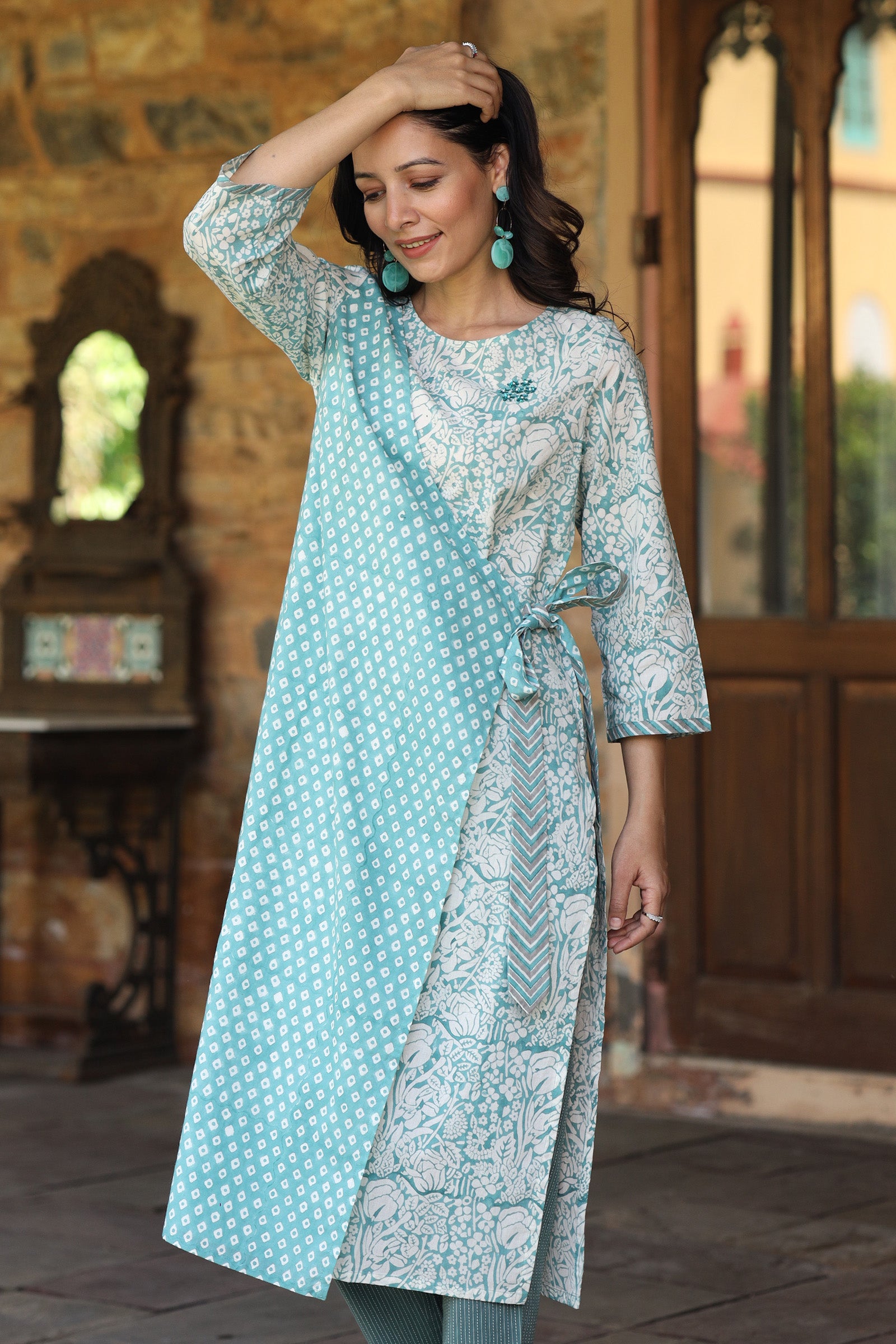 Jama Green kurta - Dhãran