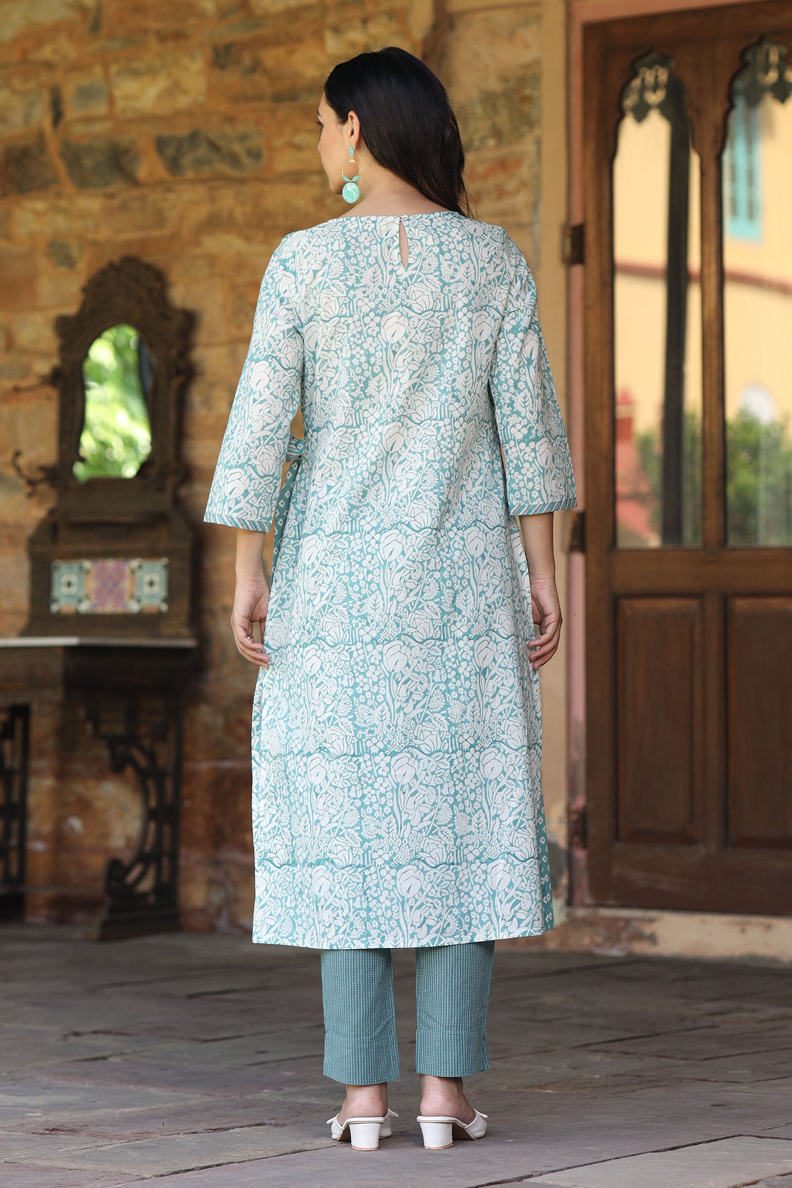 Jama Green kurta - Dhãran