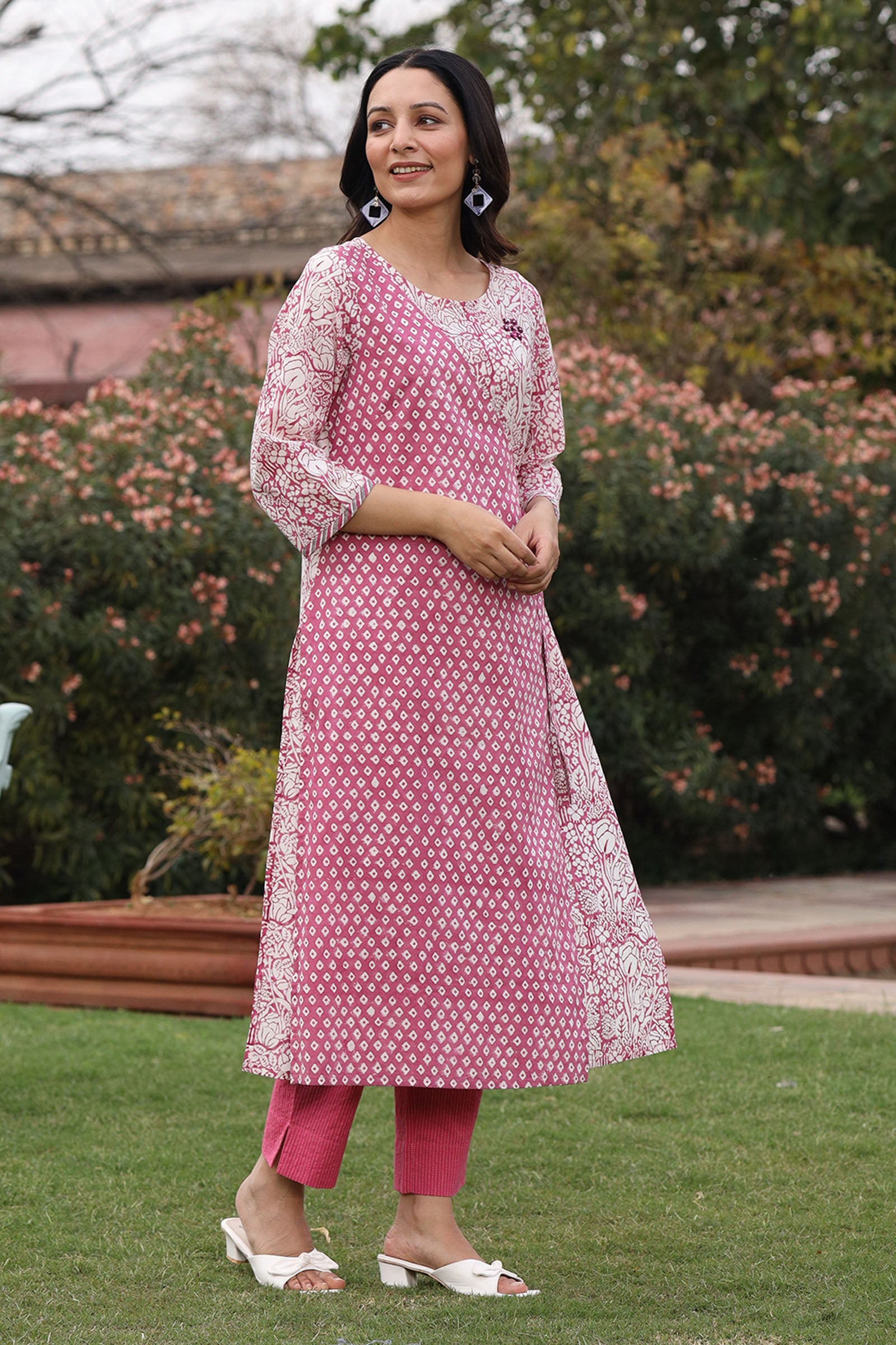 Jama Pink Kurta - Dhãran