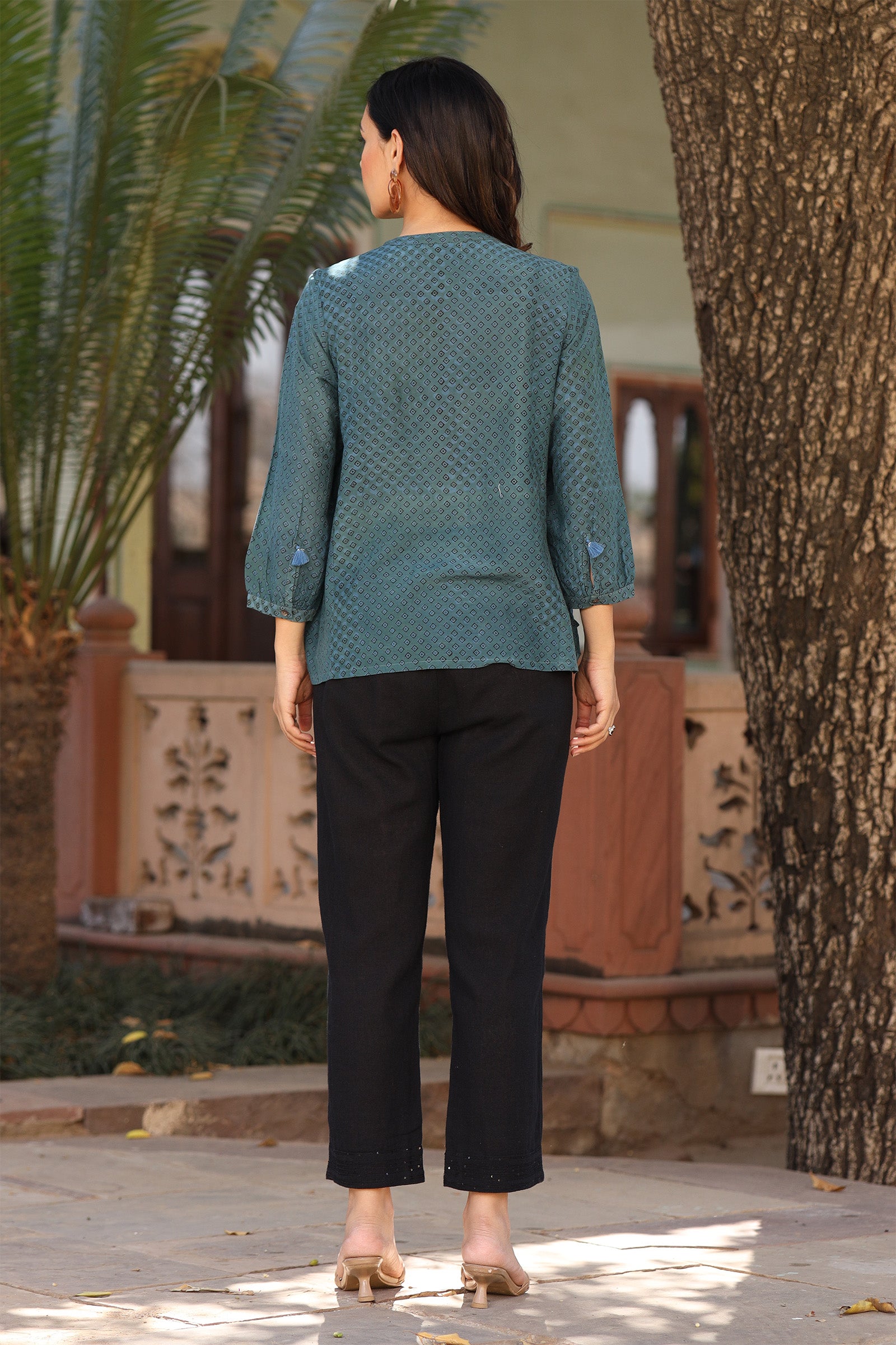 Eva Turquoise Top - Dhãran