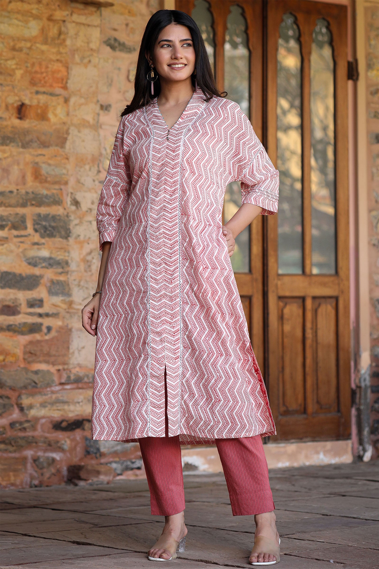 Kaafsa Coral Kurta
