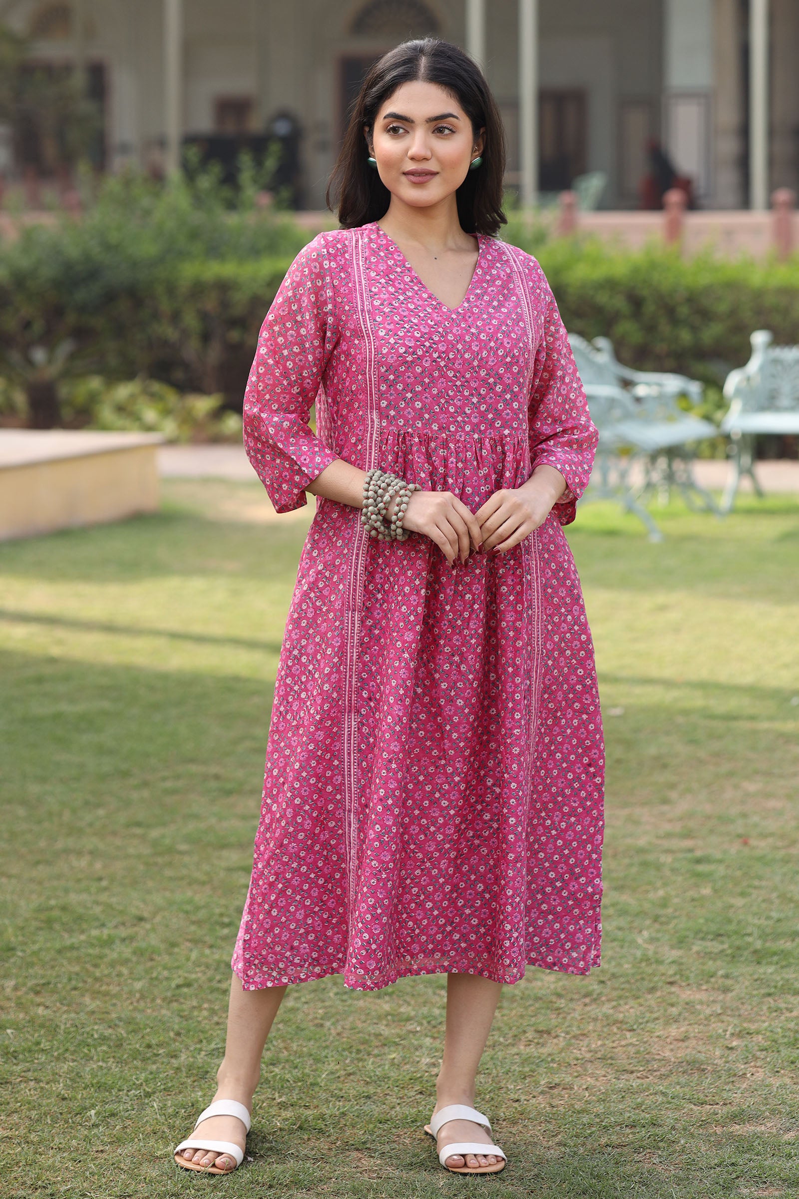 Upavan Pink Dress - Dhãran