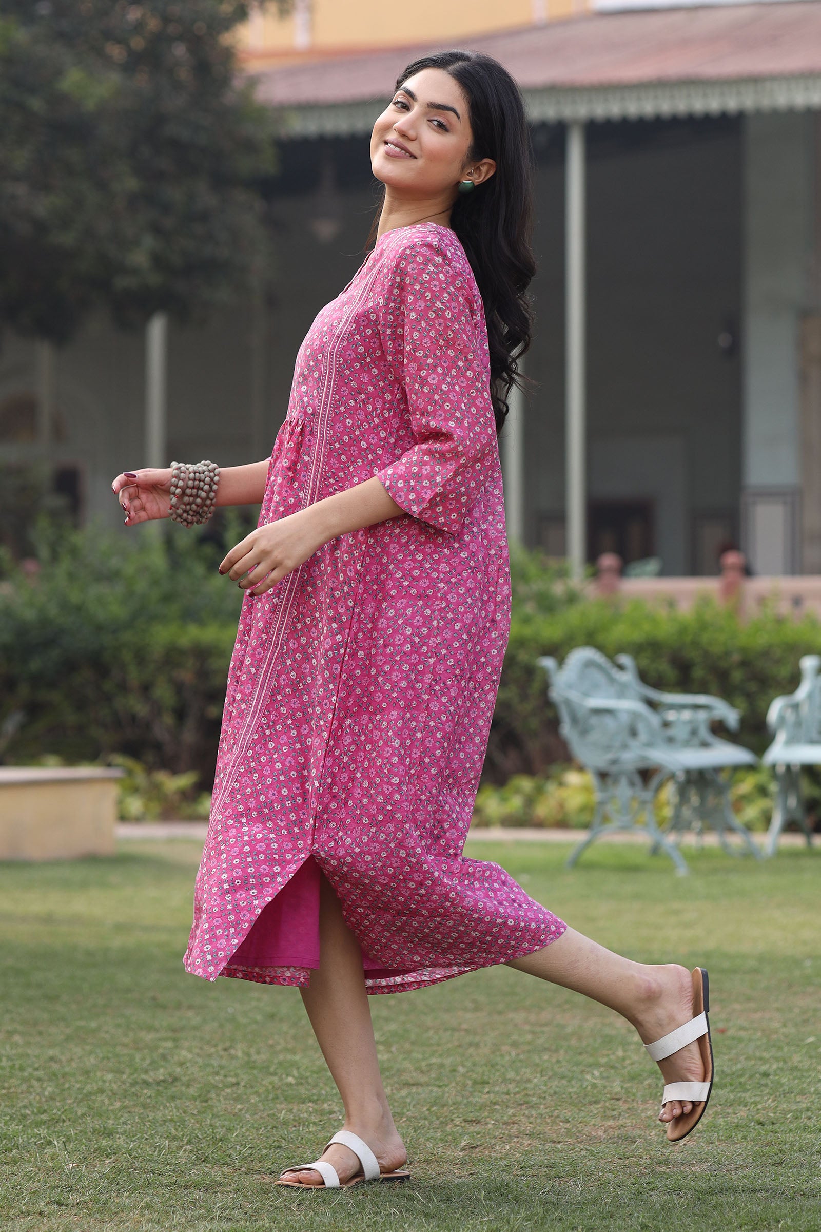 Upavan Pink Dress - Dhãran
