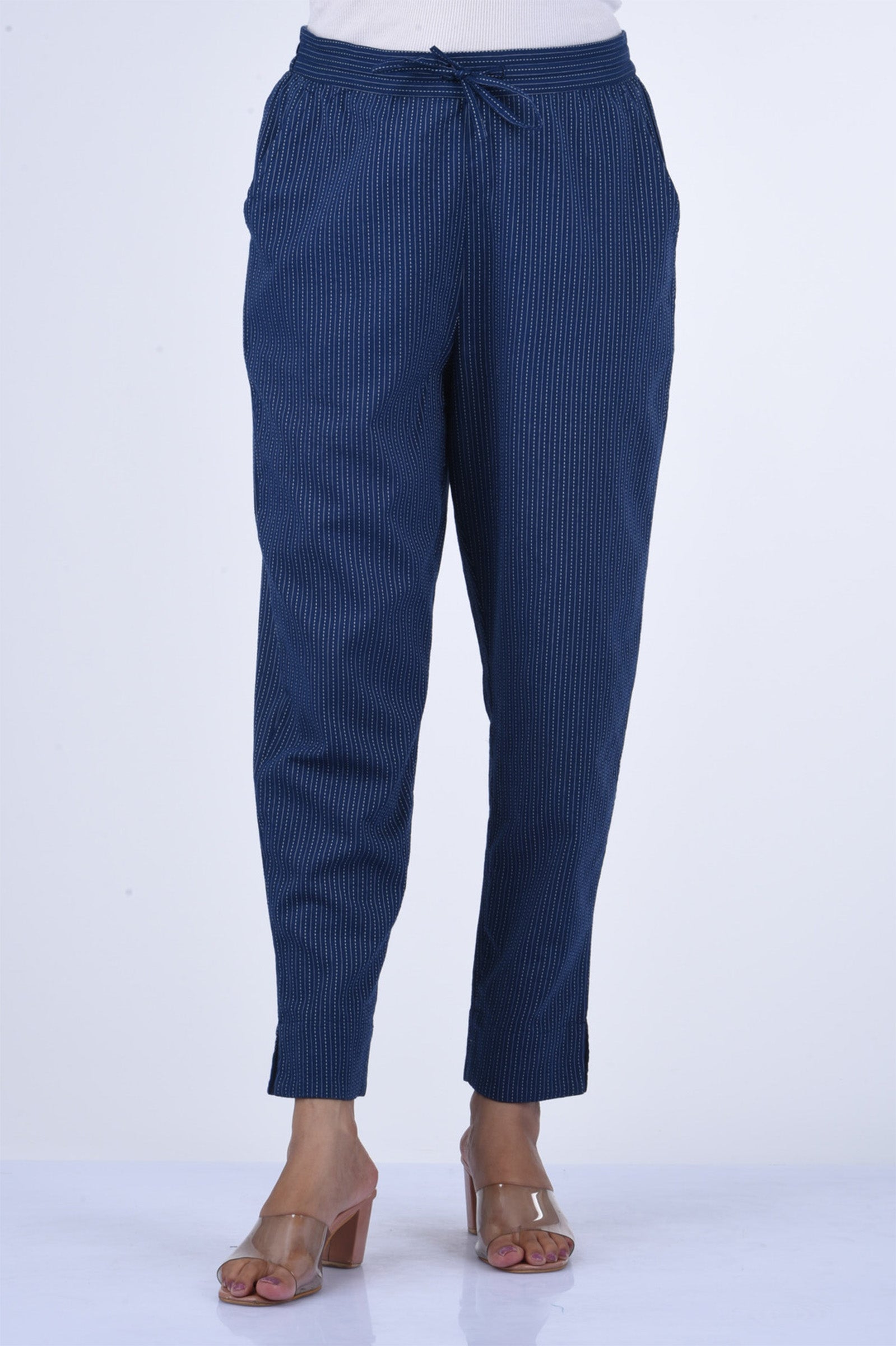 Kantha Blue Narrow Pants