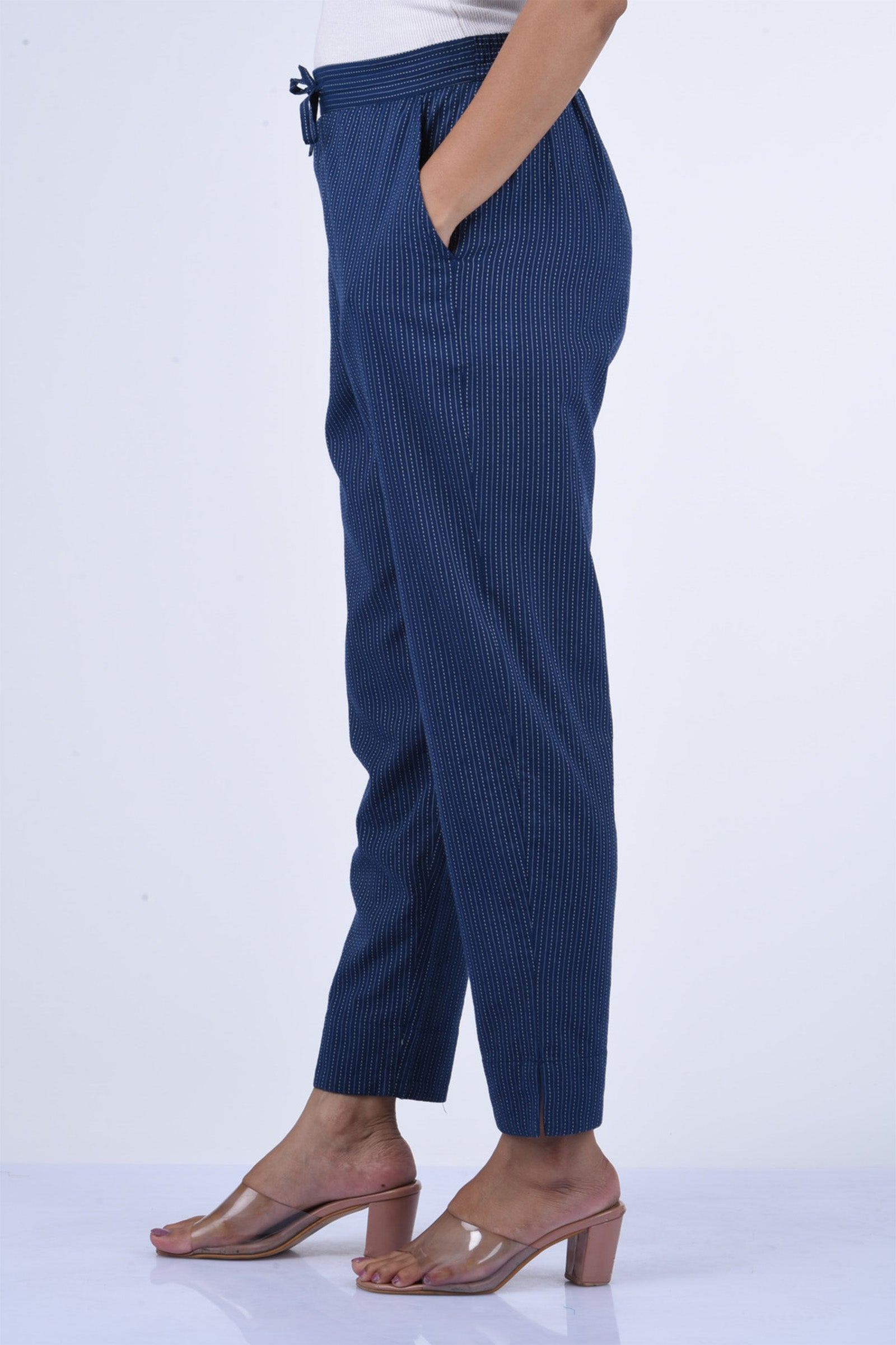 Kantha Blue Narrow Pants