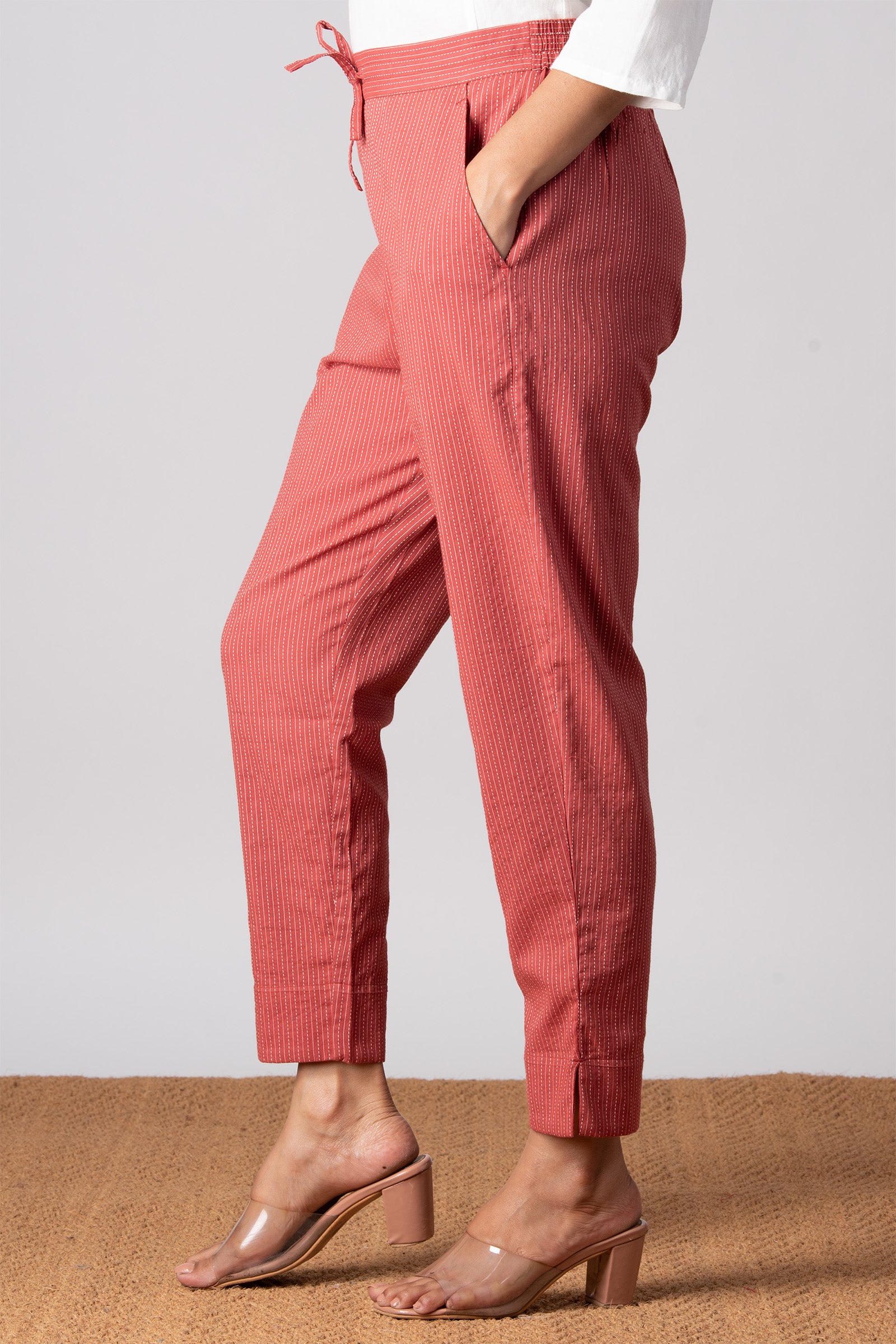 Kantha Coral Narrow Pants