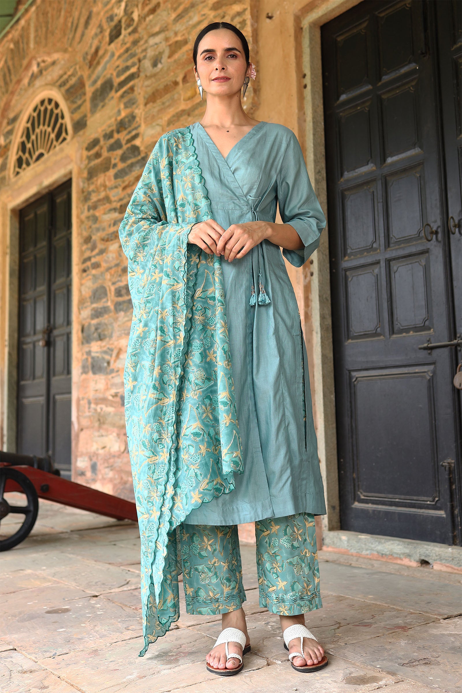 Gulista Green Kurta