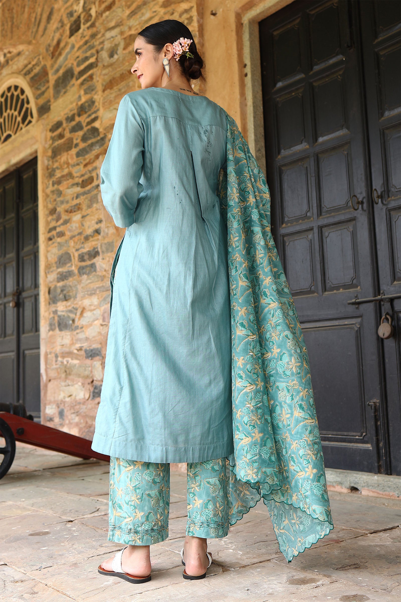 Gulista Green Kurta