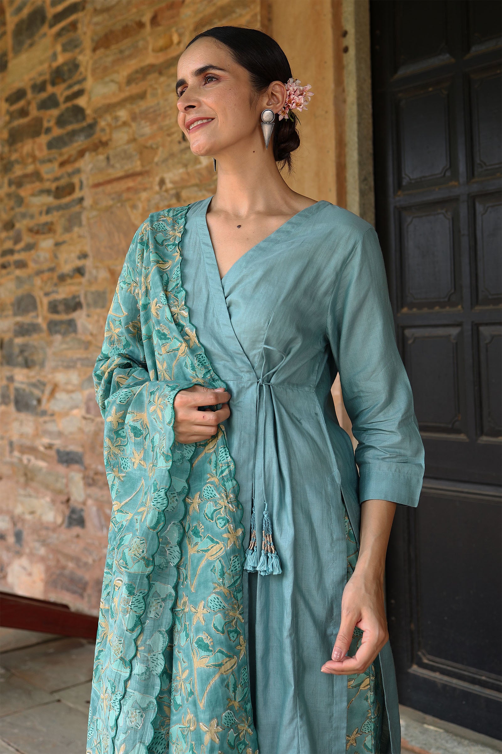 Gulista Green Kurta