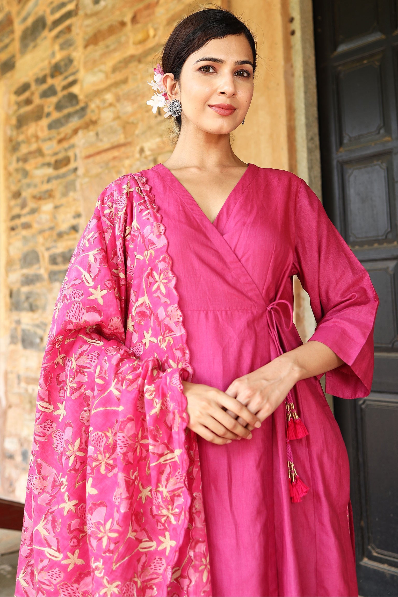 Gulista Pink Kurta - Dhãran