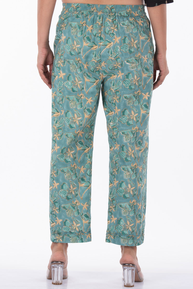 Green Gulista Straight Pant - Dhãran