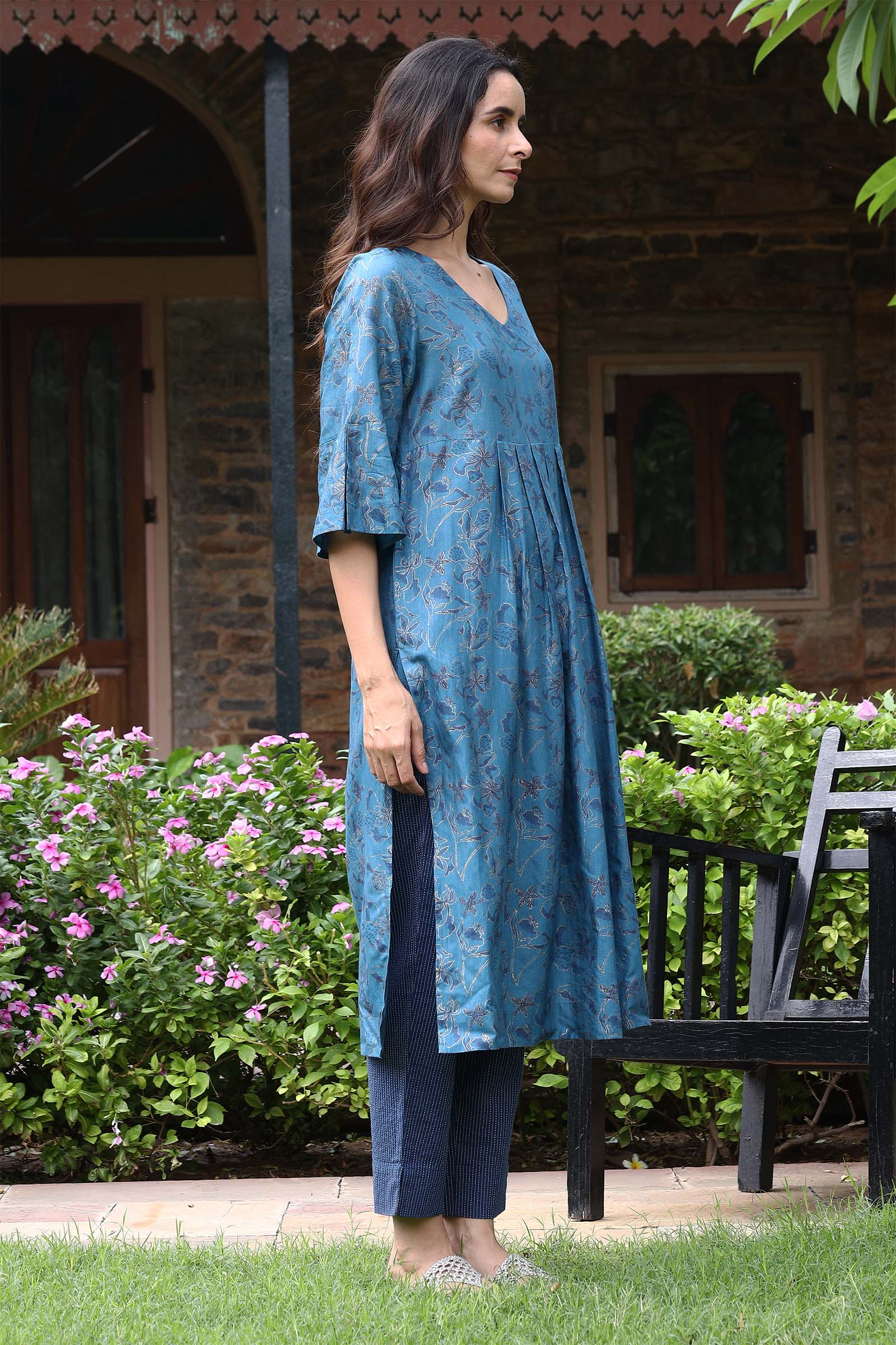Twinkle Blue Kurta - Dhãran