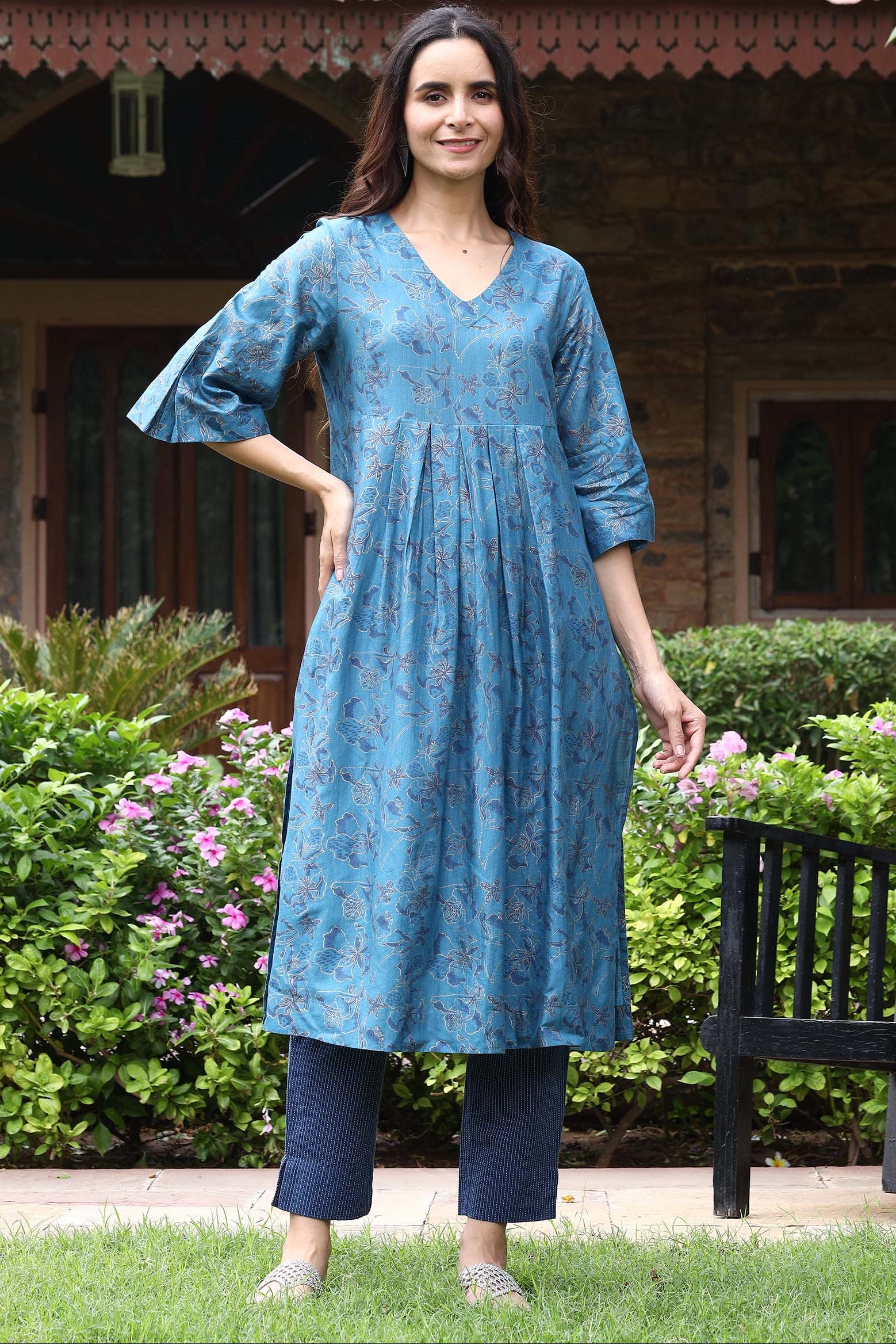 Twinkle Blue Kurta - Dhãran