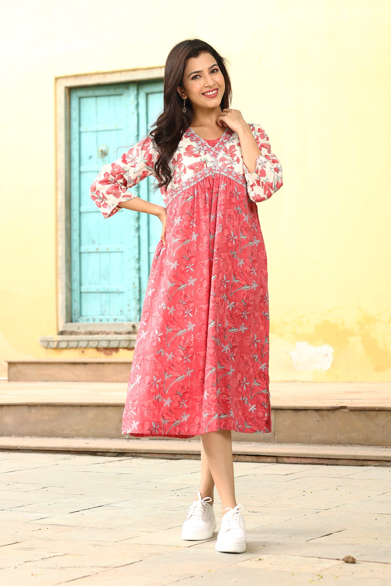 Gulberg Coral Dress
