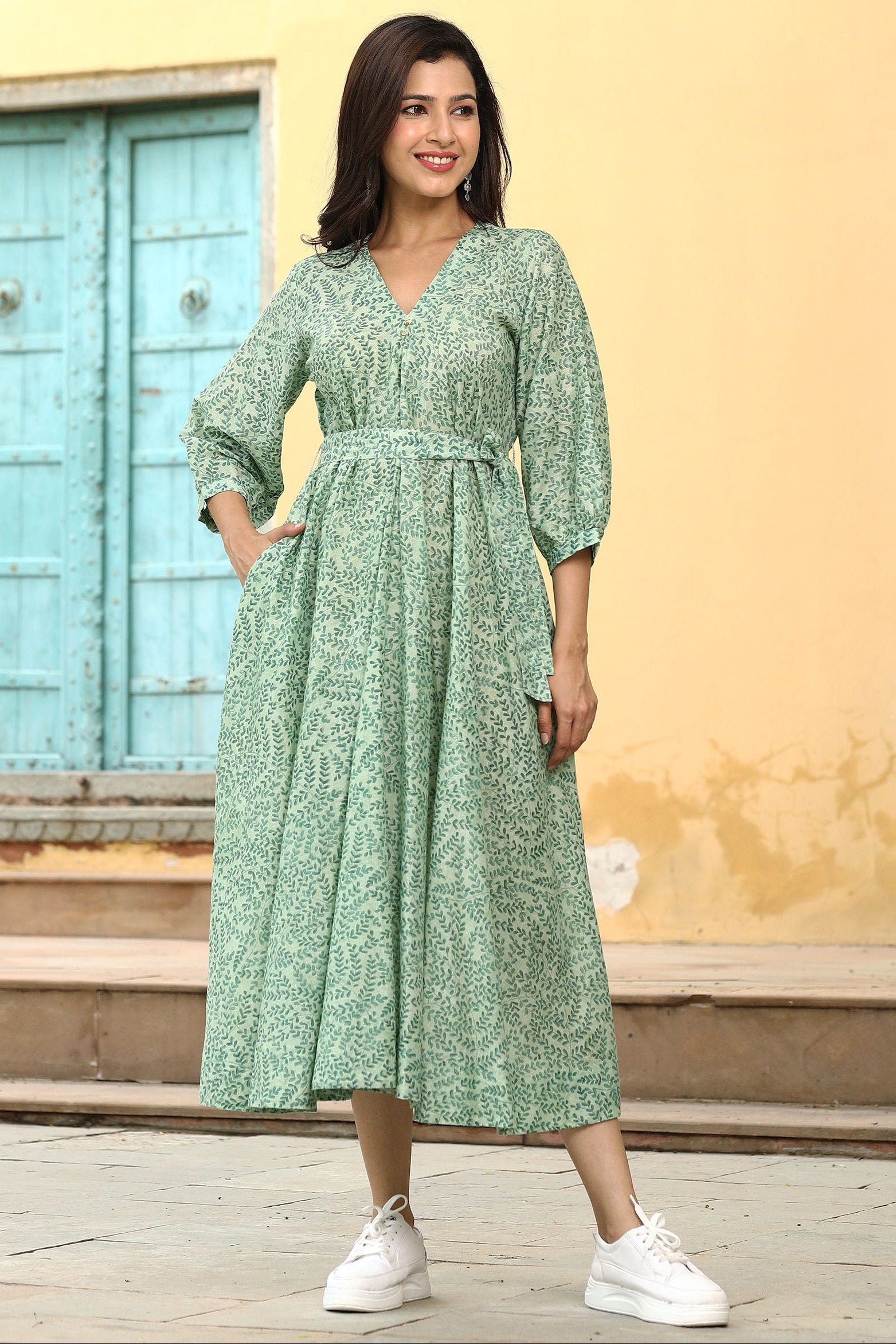 Khushi Green Dress - Dhãran