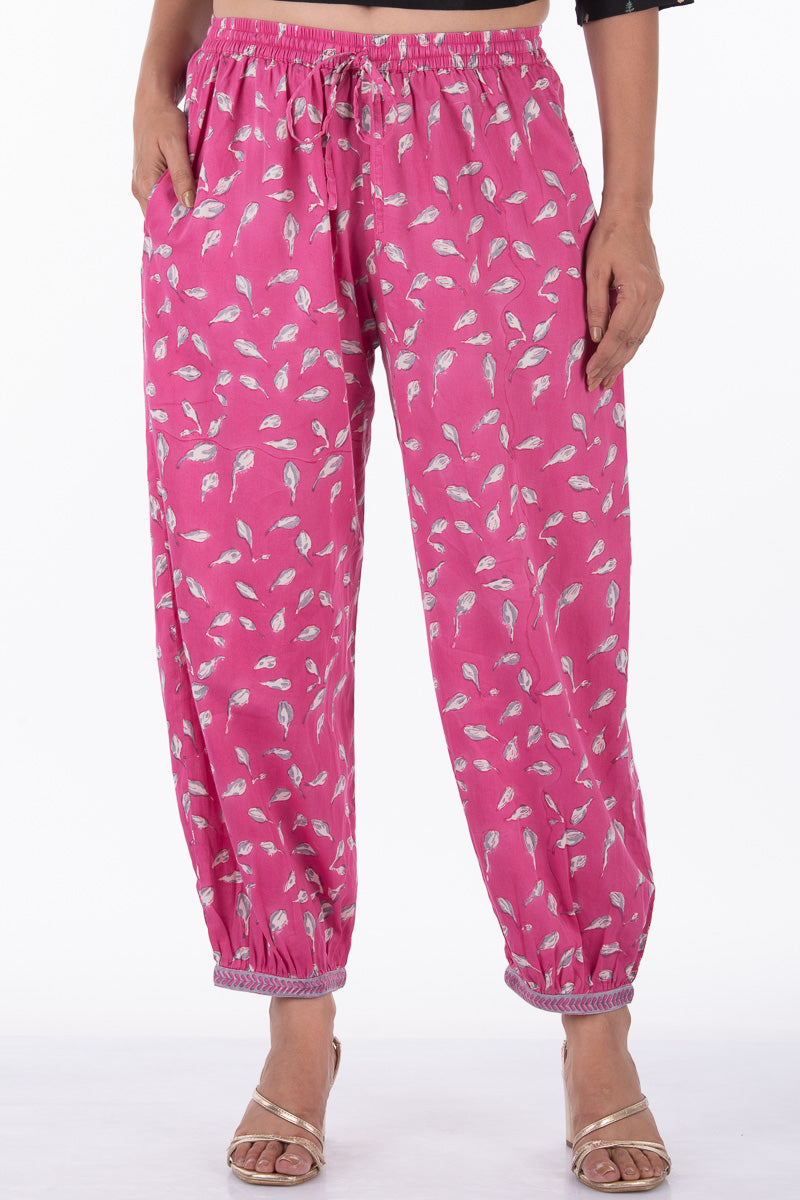 Pink Blossom Dogri Pants - Dhãran