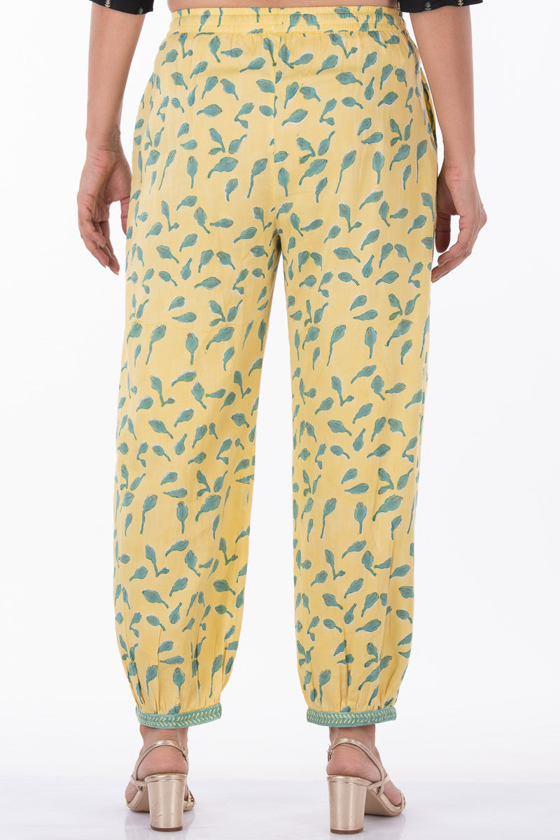 Yellow Blossom Dogri Pants - Dhãran