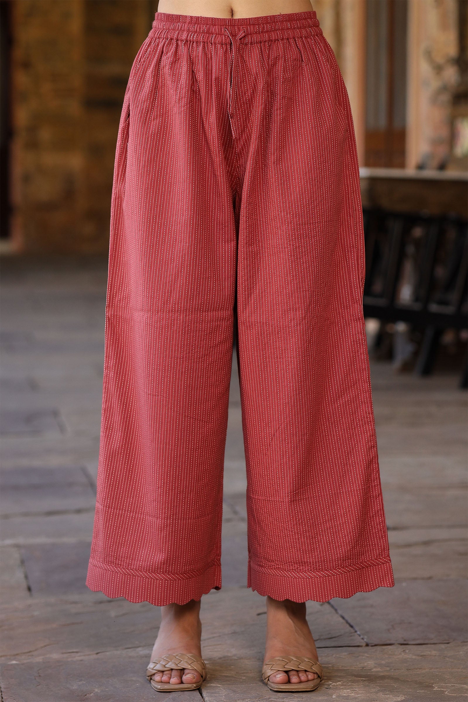 Scallop Coral Pants