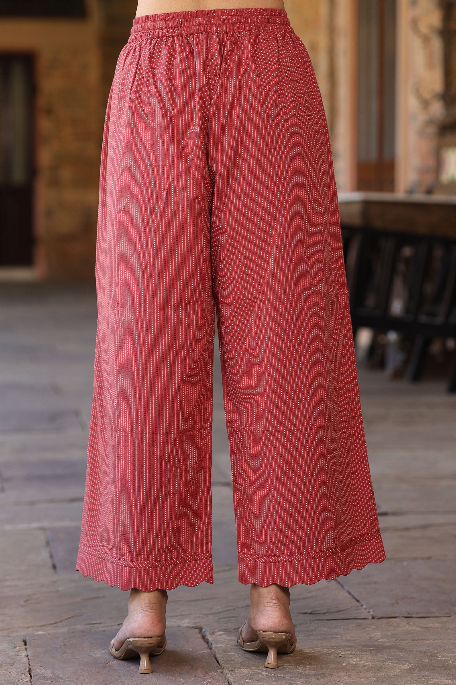 Scallop Coral Pants