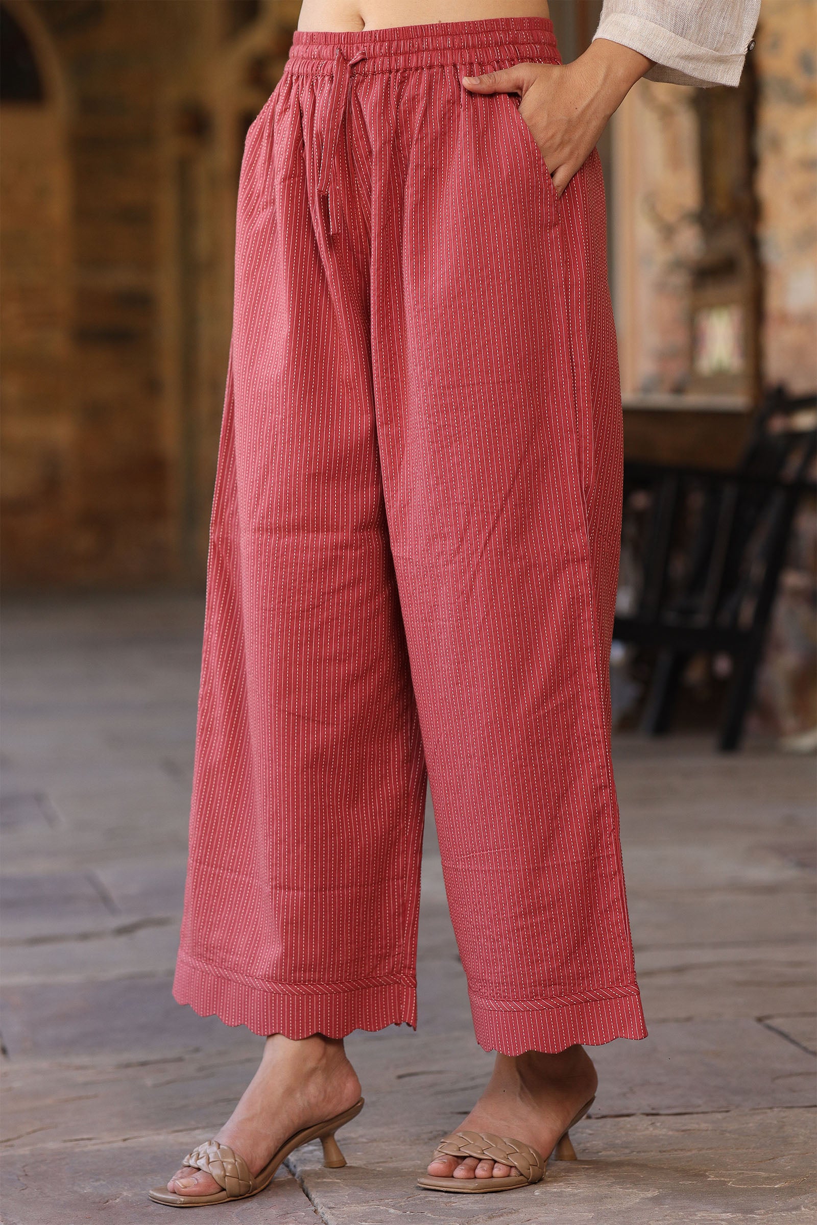 Scallop Coral Pants