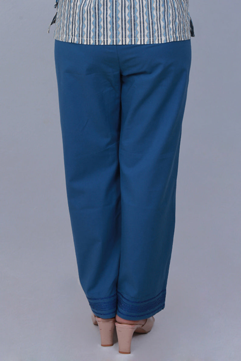 Blue Sequins Pants - Dhãran