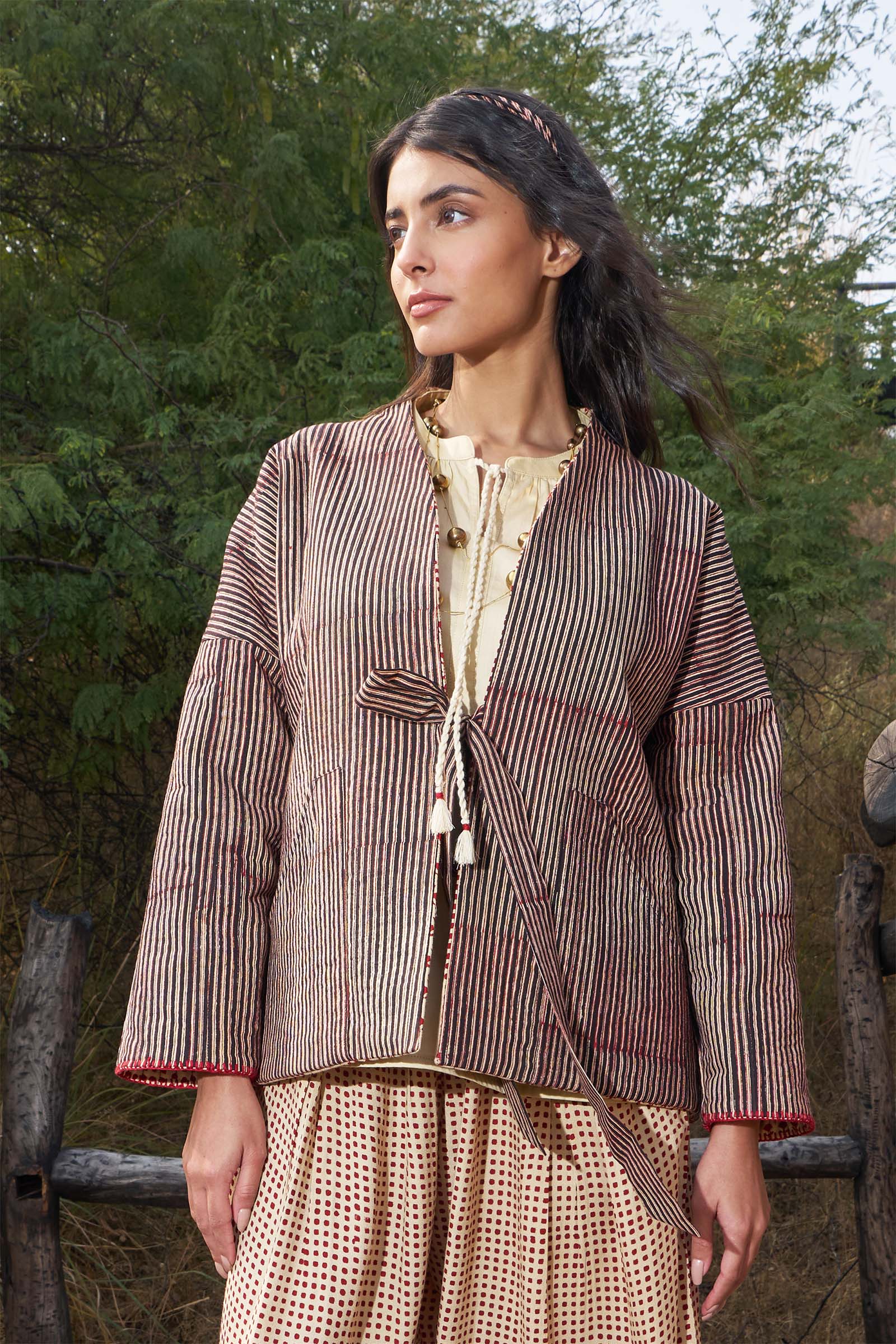 Mosaic Black Quilted Jacket