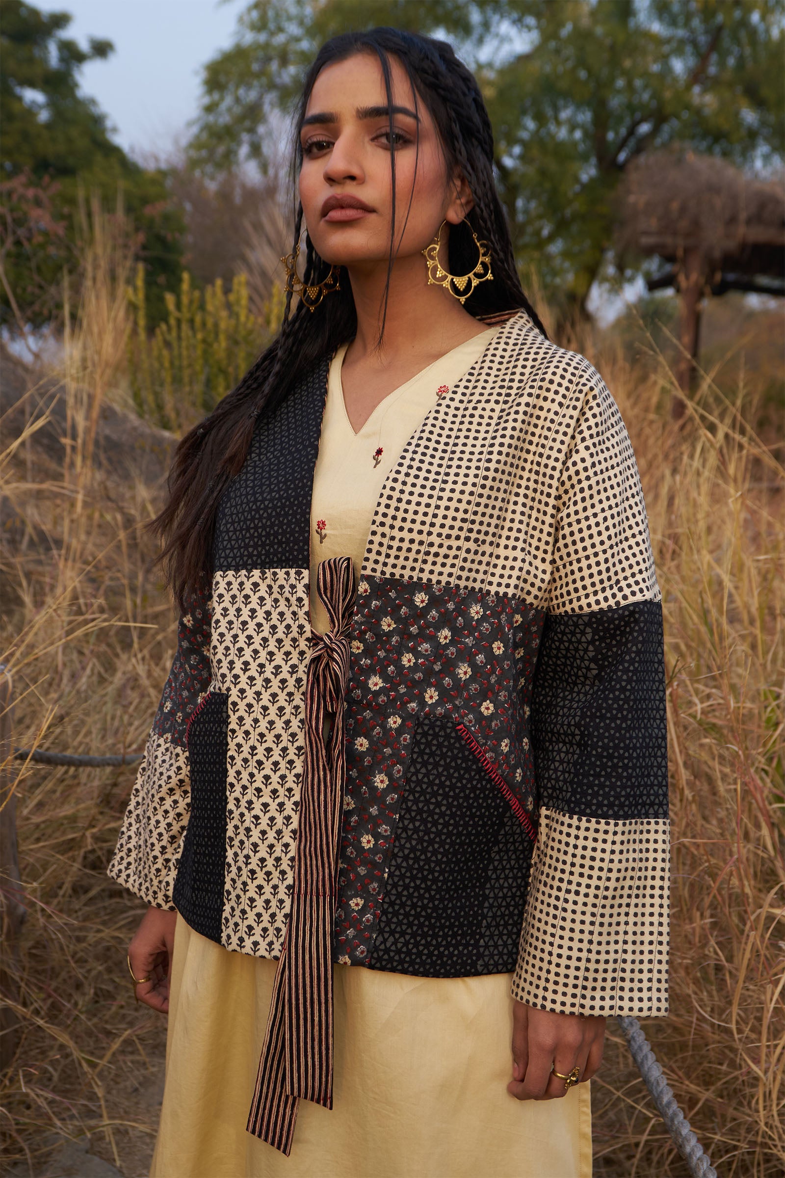 Mosaic Patch Quilted Jacket