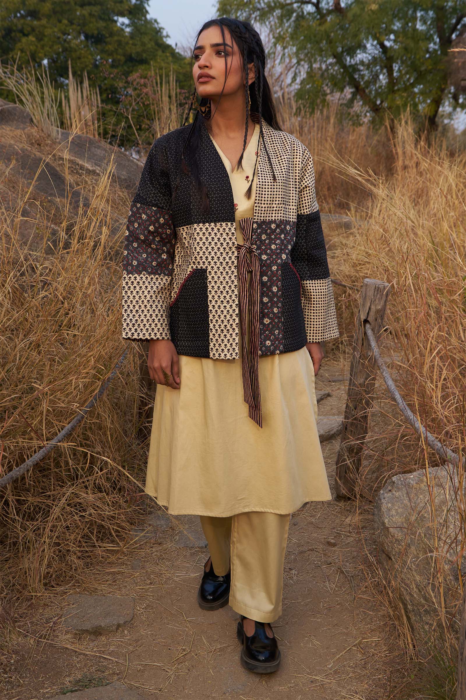 Mosaic Patch Quilted Jacket