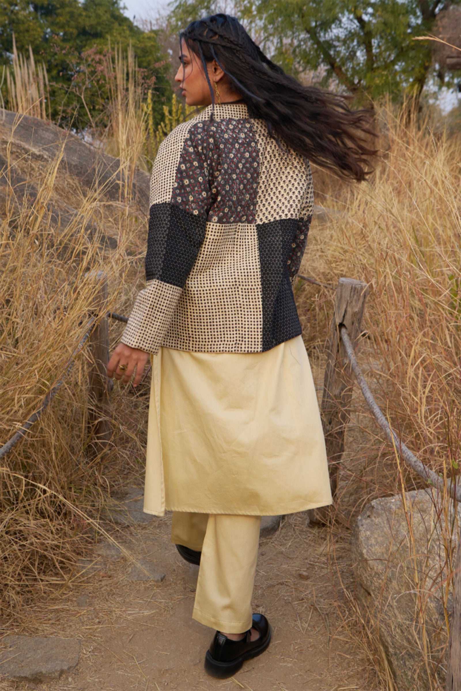 Mosaic Patch Quilted Jacket - Dhãran