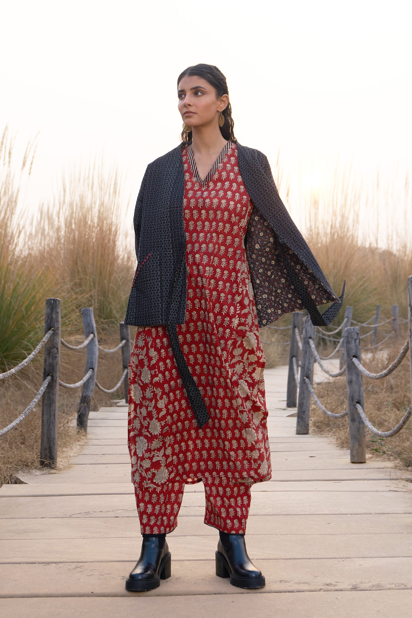 Mosaic Floral Quilted Jacket - Dhãran