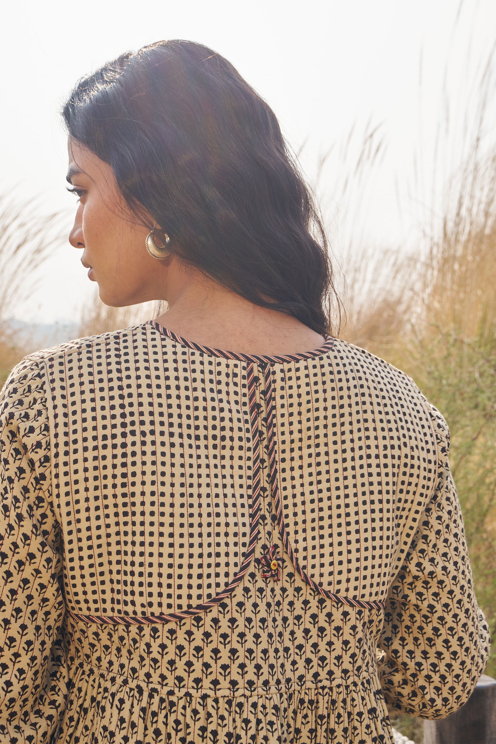 Rabari Black Quilted Jacket - Dhãran